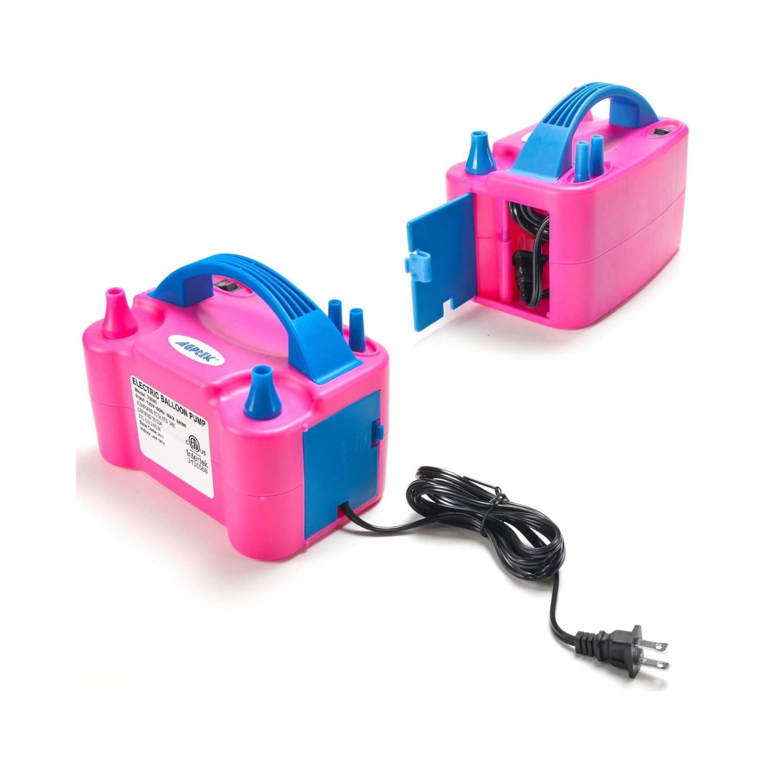 Electric High Power Two Nozzle Air Blower Balloon Inflator Pump Fast Portable Tool