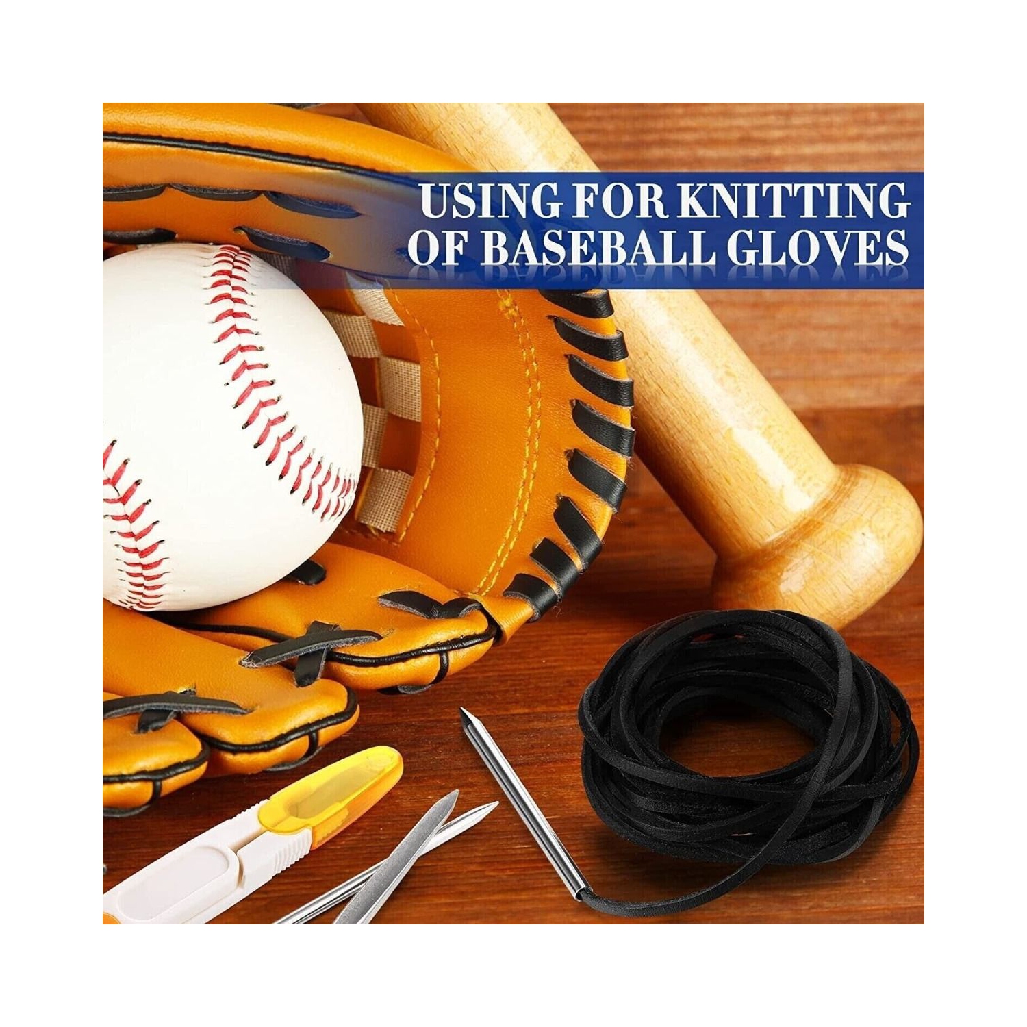 Outils en paracorde 12 pièces jeu d'aiguilles à tricoter en acier inoxydable pour le camping