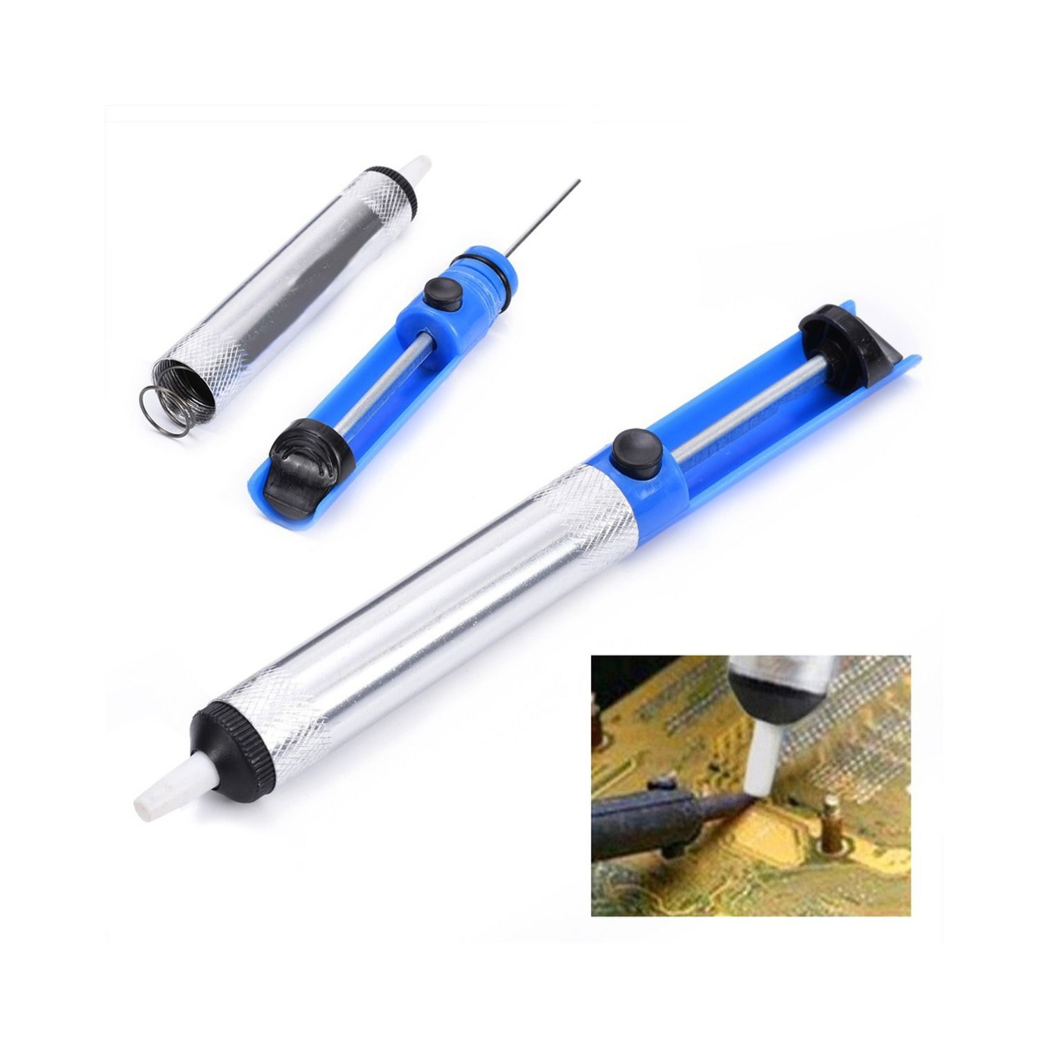 Desoldering Pump,Electric Soldering Iron Auxiliary Tool Manual Desoldering Suction Pump,Vacuum Pump Solder Removal Too