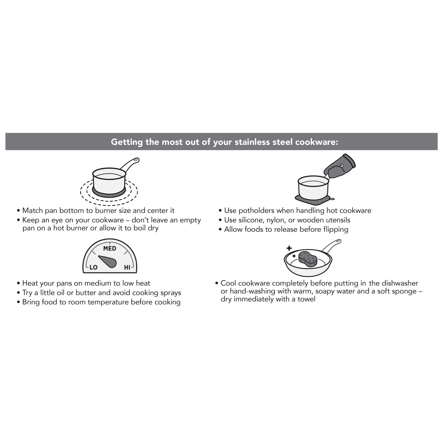 Poêle à griller ronde antiadhésive KitchenAid, 3 épaisseurs, acier inoxydable, 10,25 po, acier inoxydable brossé