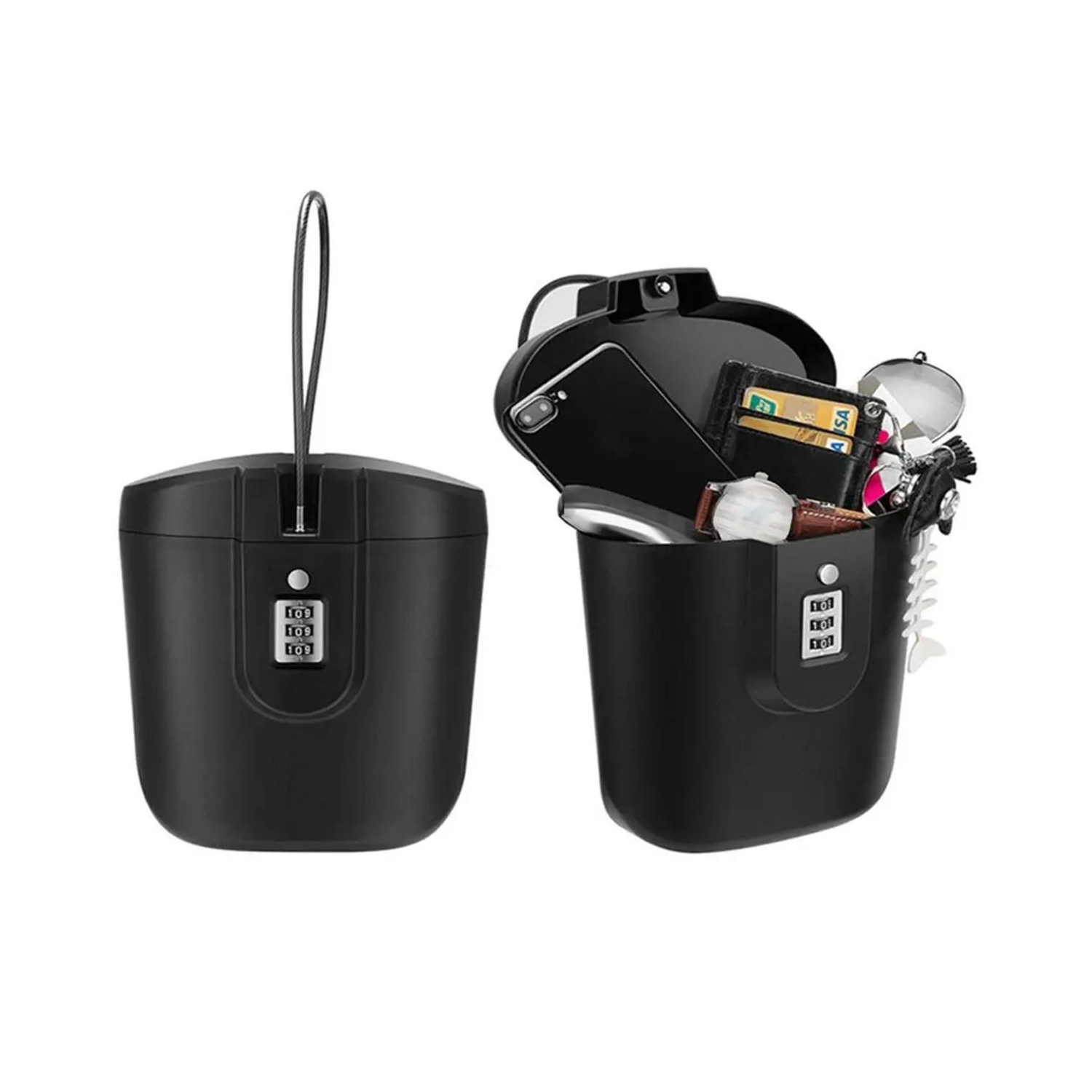 Enhanced Portable Beach Bucket Password Box Storage For Outdoor