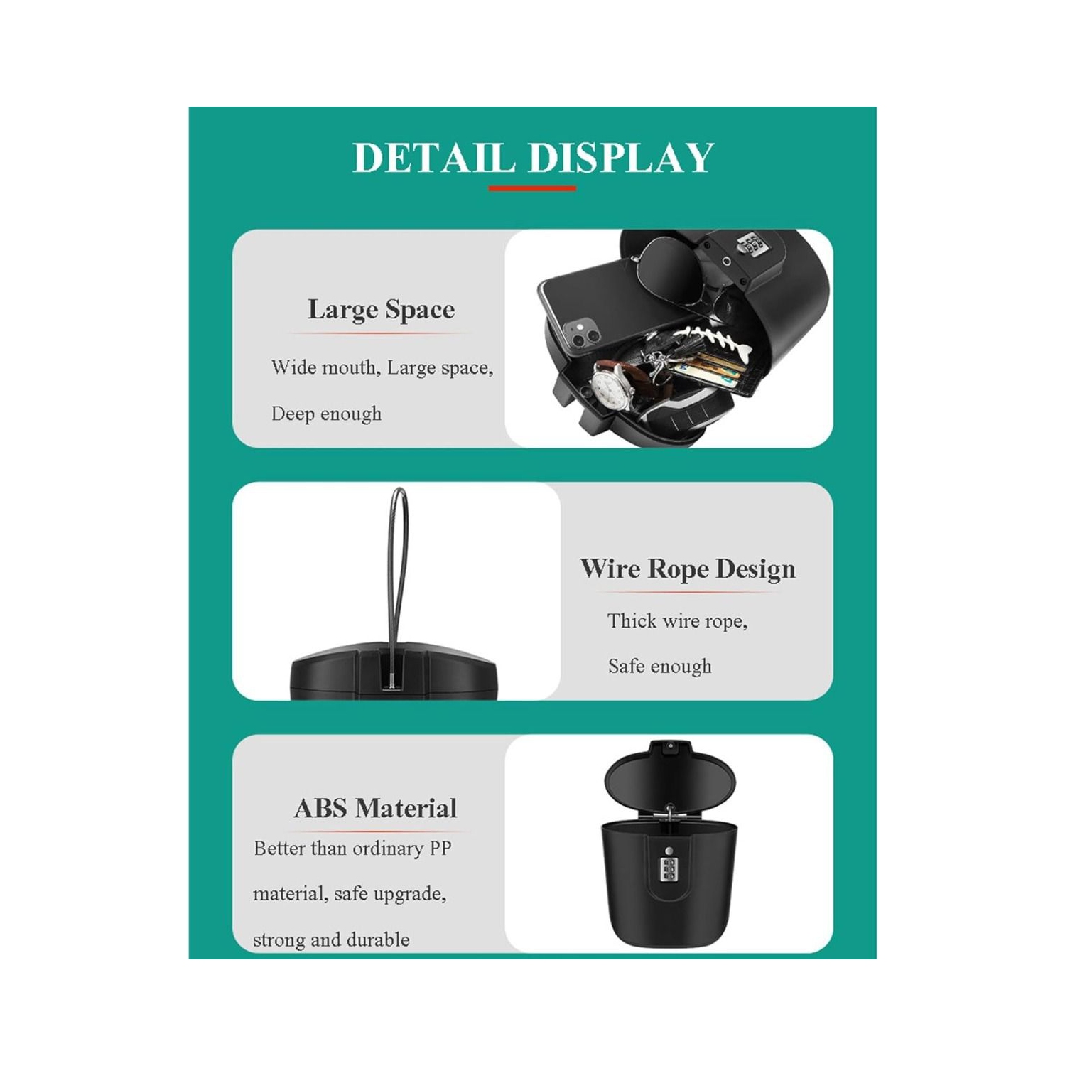 Enhanced Portable Beach Bucket Password Box Storage For Outdoor