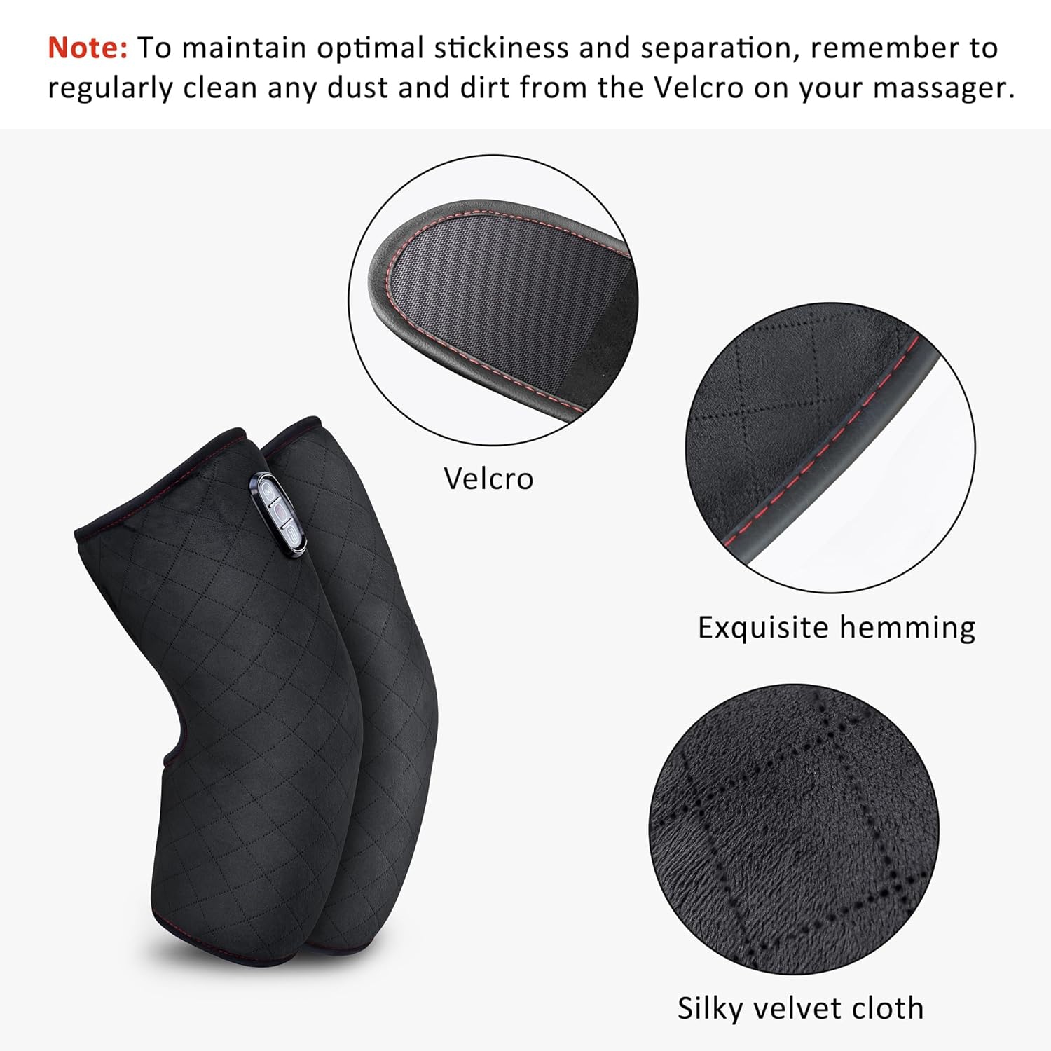 COMFIER Heated Knee Brace Wrap with Massage,Vibration Knee Massager with Heating Pad for Knee, Leg Massager, FSA or HSA eligible, Black