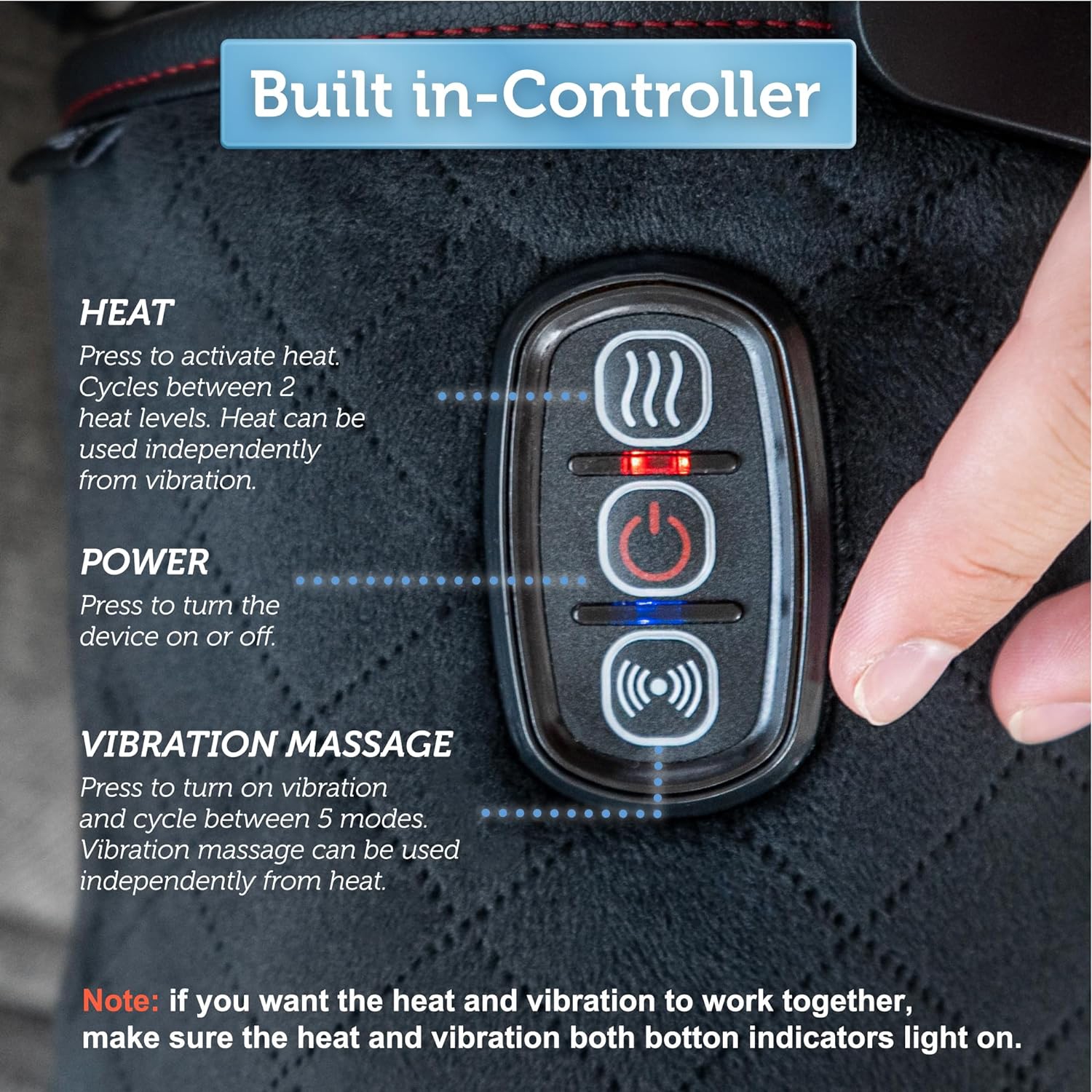 COMFIER Heated Knee Brace Wrap with Massage,Vibration Knee Massager with Heating Pad for Knee, Leg Massager, FSA or HSA eligible, Black