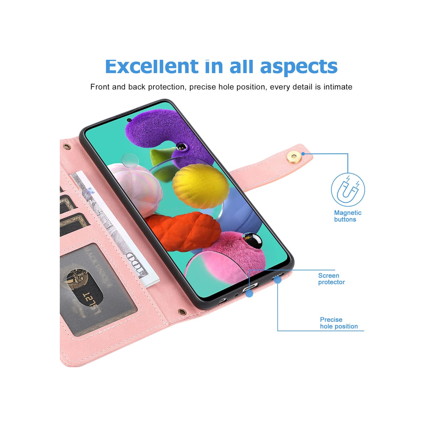 Leather Wallet Magnetic Case Shockproof Leather Flip Wallet Cover with 9 Card Slots Credit Card Holder for iPhone 14 PLUS - FREE SHIPPIMG