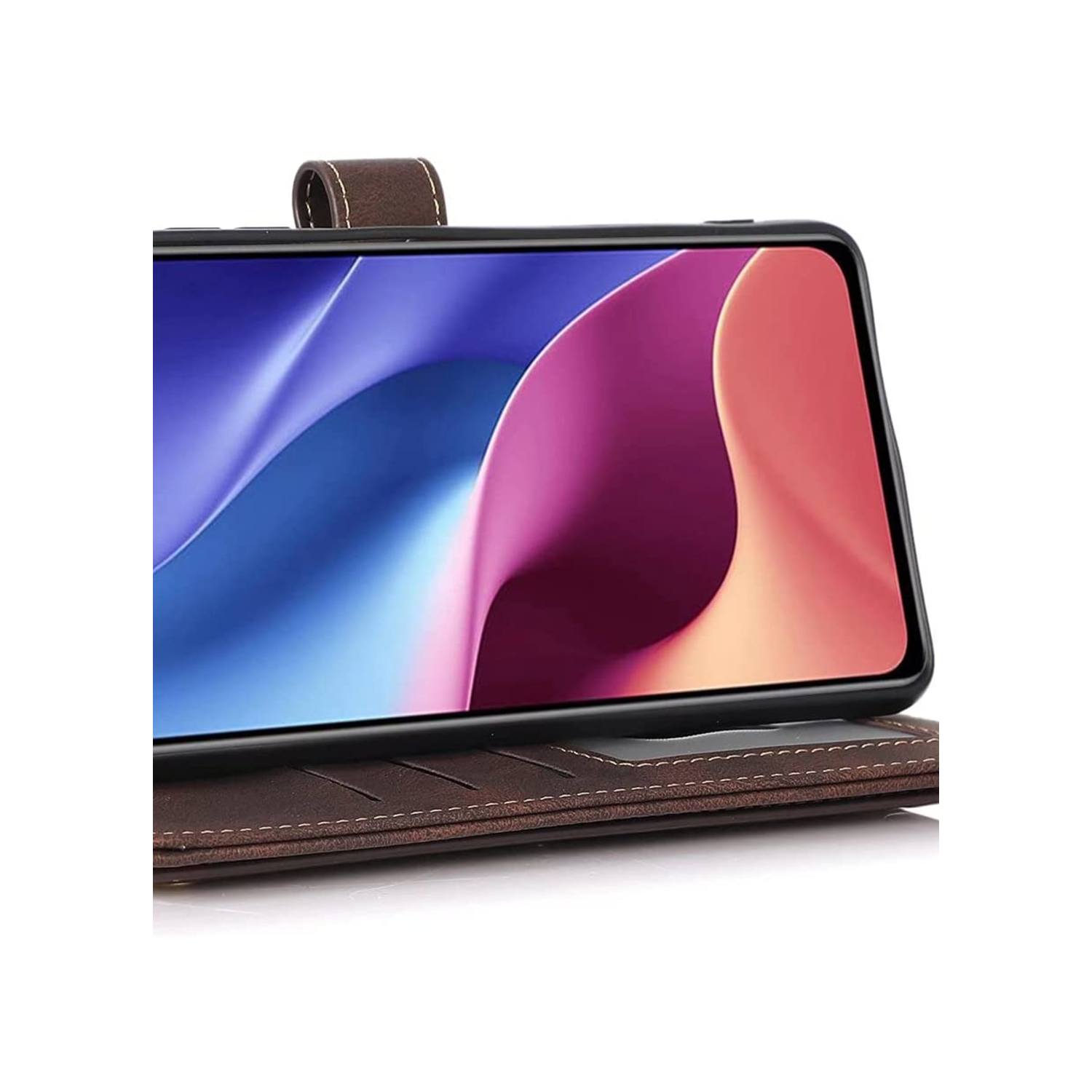 Étui-portefeuille en cuir magnétique étui-portefeuille rabat en cuir antichoc avec 9 fentes pour cartes de crédit pour iPhone 14 PRO - EXPÉDITION