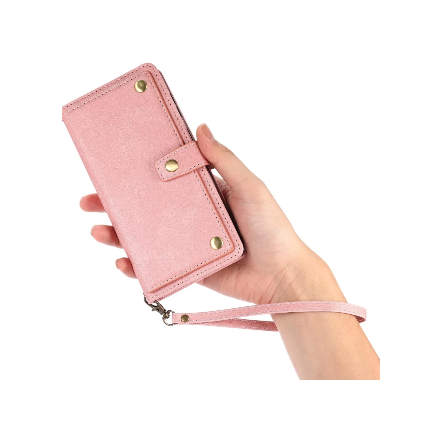 Étui-portefeuille en cuir magnétique étui-portefeuille rabat en cuir antichoc avec 9 fentes pour cartes de crédit pour iPhone 14 - EXPÉDITION GRATUITE