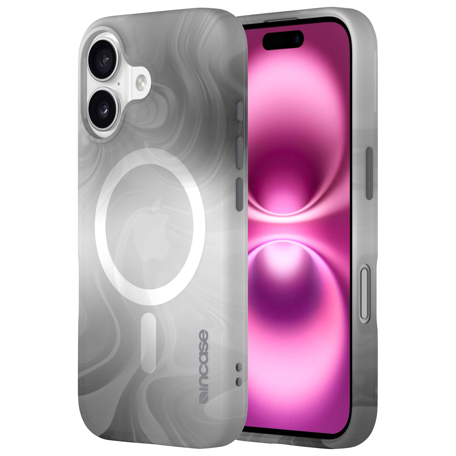 Incase Halo Fitted Hard Shell Case with MagSafe for iPhone 16 - Oil Slick Smoke