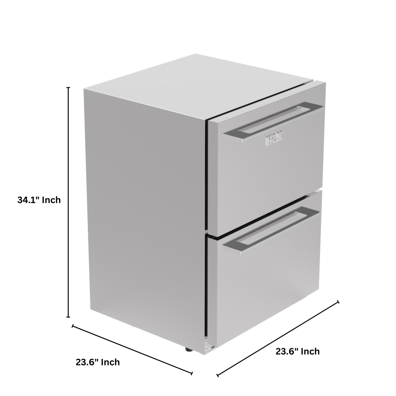 HCK 73 Cans 5.12 Cu. Ft. Dual Drawer Outdoor Stainless Steel Fridge Suitable For Residential And Commercial Use