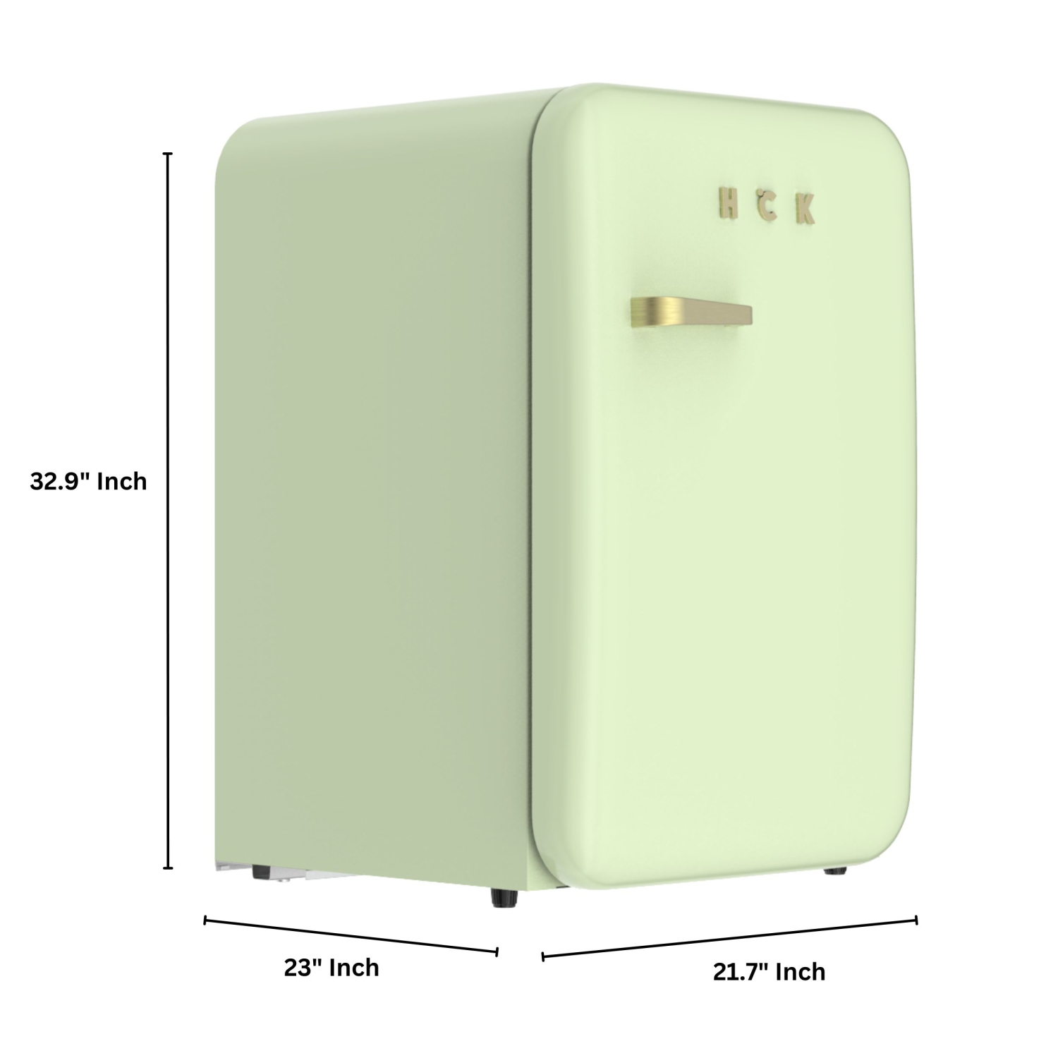 HCK 3.8 cu.ft. Compact Mini Refrigerator with Freezer Contemporary Classic Beverage with Adjustable Shelves Wine and Ice Cube Tray