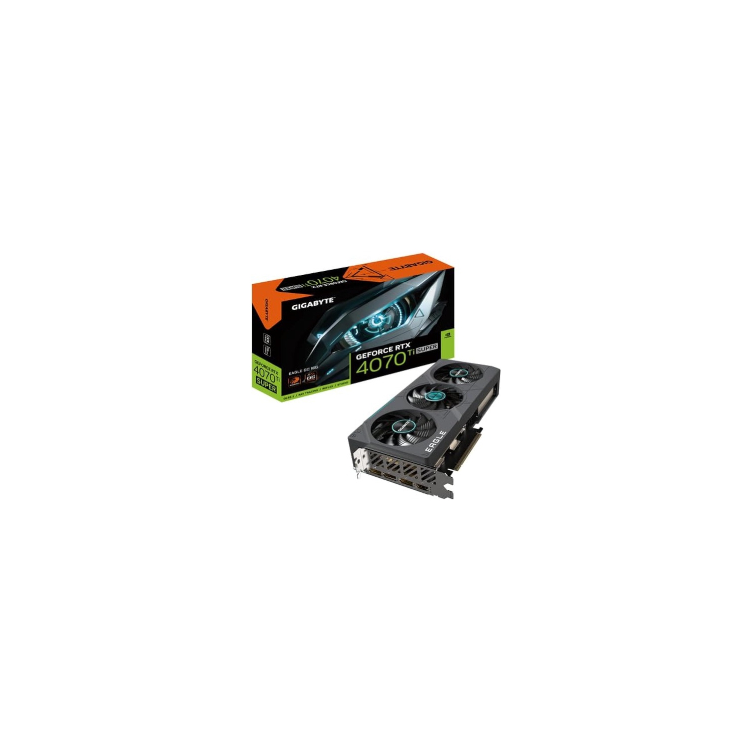 GIGABYTE GeForce RTX 4070 Ti Super Eagle OC 16G Graphics Card, 3X WINDFORCE Fans, 16GB 256-bit GDDR6X, GV-N407TSEAGLE OC-16GD Video Card