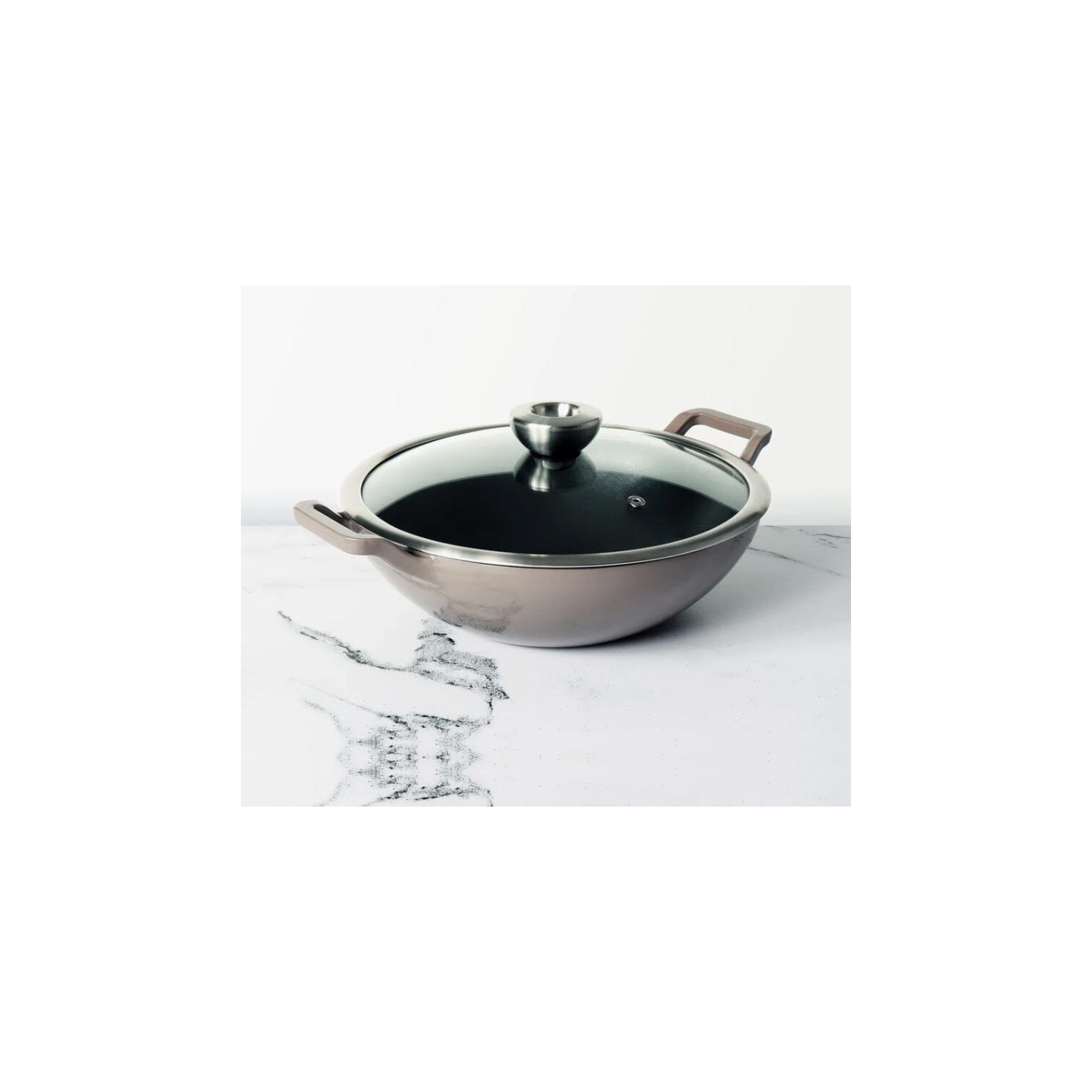 Meyer – Kadai en fonte émaillée, 26&nbsp;cm, gris