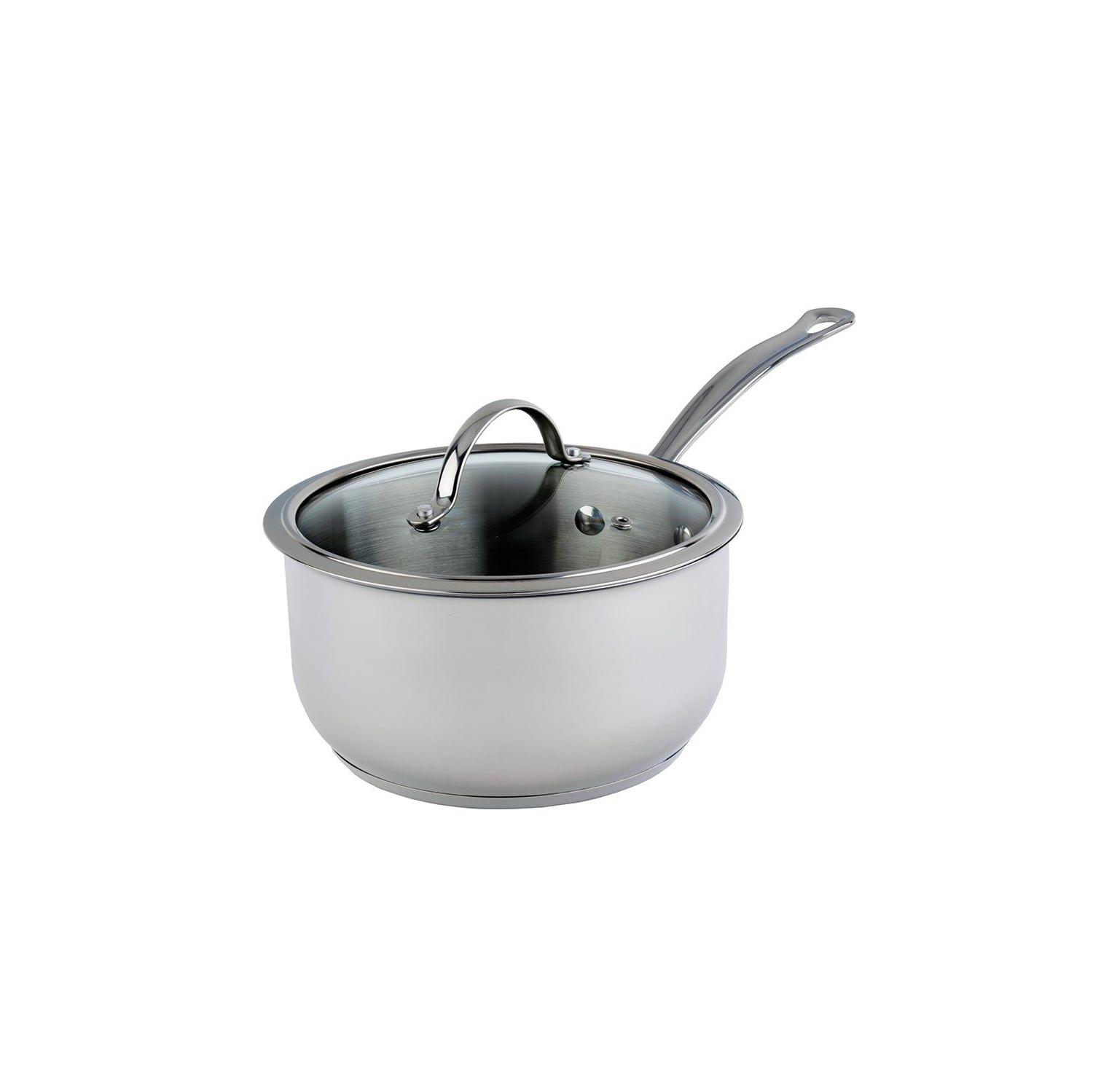 Meyer Nouvelle Stainless Steel 3.2L Saucepan with tempered glass lid, Made in Canada