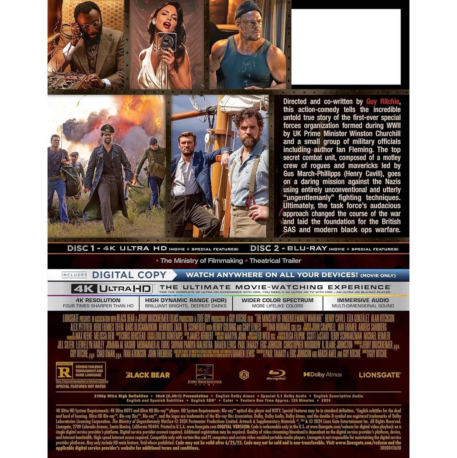The Ministry of Ungentlemanly Warfare [4K UHD + Blu-ray + Digital] [Steelbook]