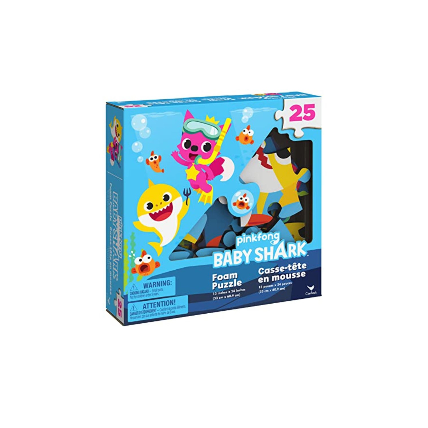 Pinkfong Baby Shark, 25-Piece Foam Jigsaw Puzzle Baby Shark Toys Kids Puzzles