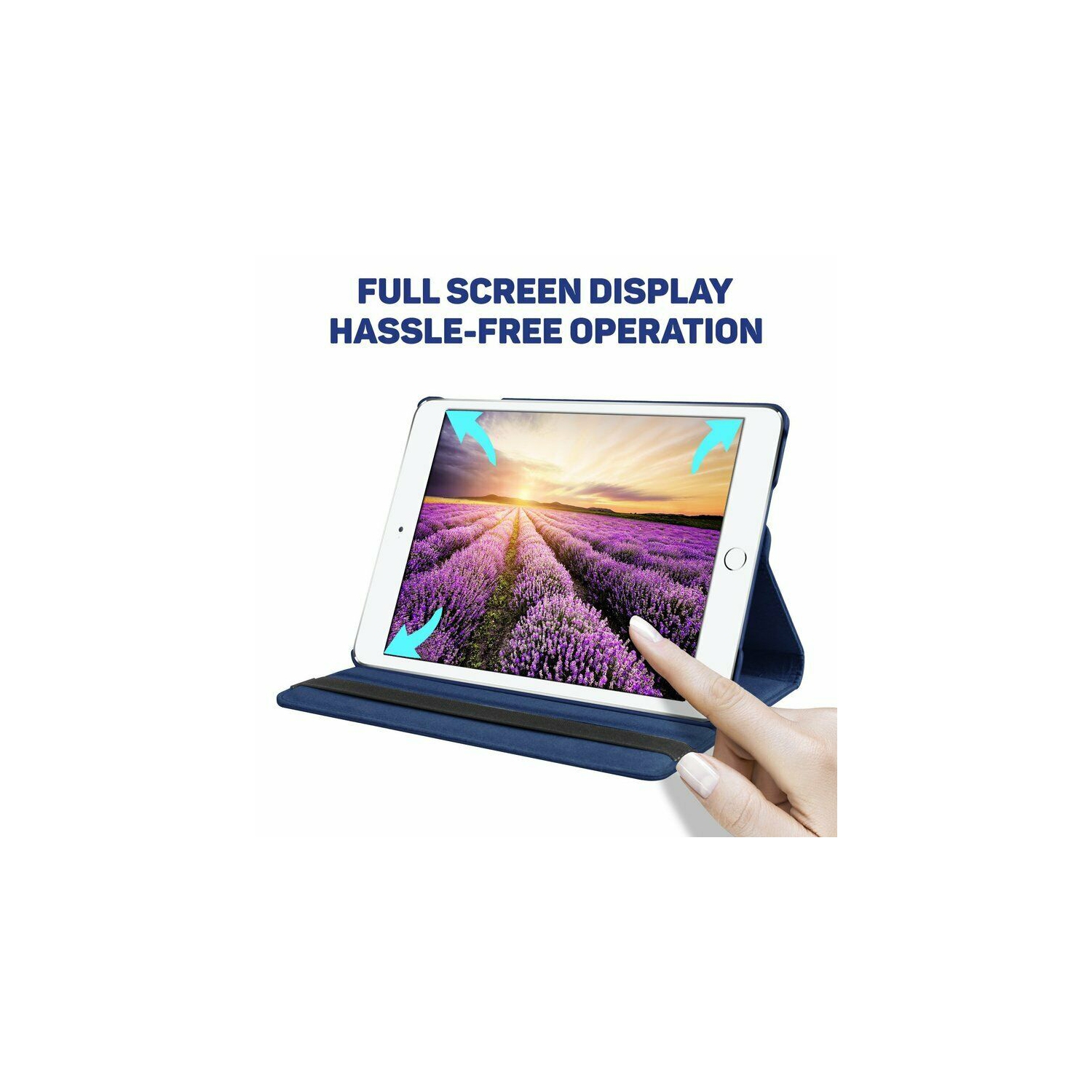 Smart Case for iPad Air 11-inch M2 2024/10.9 Air 5th Generation 2022/10.9 Air 4th 2020, Protective Cover for iPad Air 11 /Air 5 4 Gen - Black