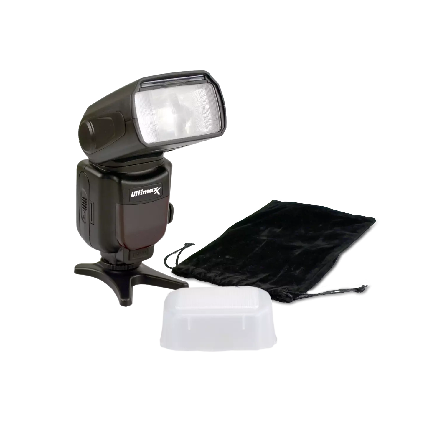 Universal Auto Flash w/ LCD Display by Ultimaxx, Slave Mode, Carry Pouch