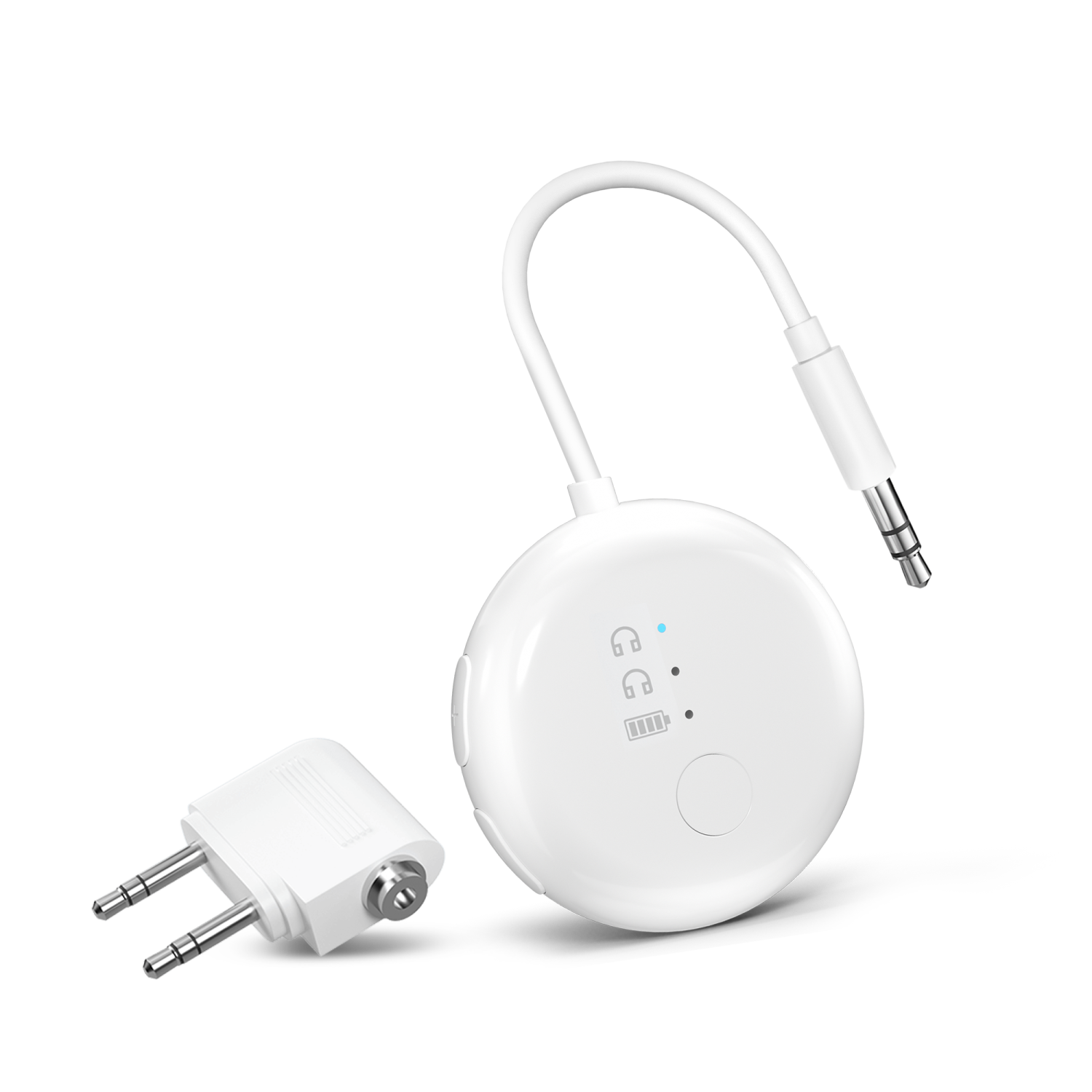 Adaptateur Bluetooth 5,3 pour avion SoundJet R1 d'Avantree pour jusqu'à 2 AirPods ou écouteurs avec faible latence et temps de lecture de 20 heures,