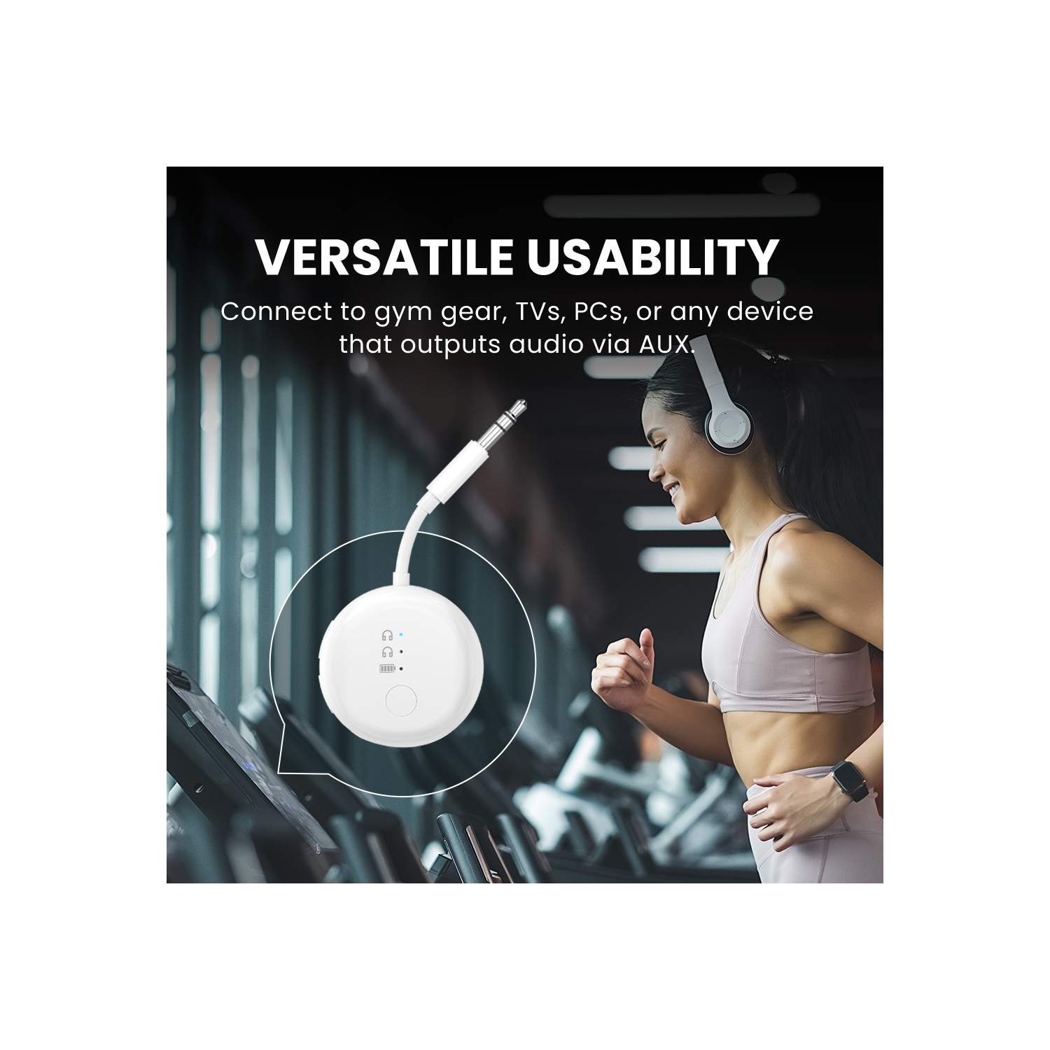 Adaptateur Bluetooth 5,3 pour avion SoundJet R1 d'Avantree pour jusqu'à 2 AirPods ou écouteurs avec faible latence et temps de lecture de 20 heures,