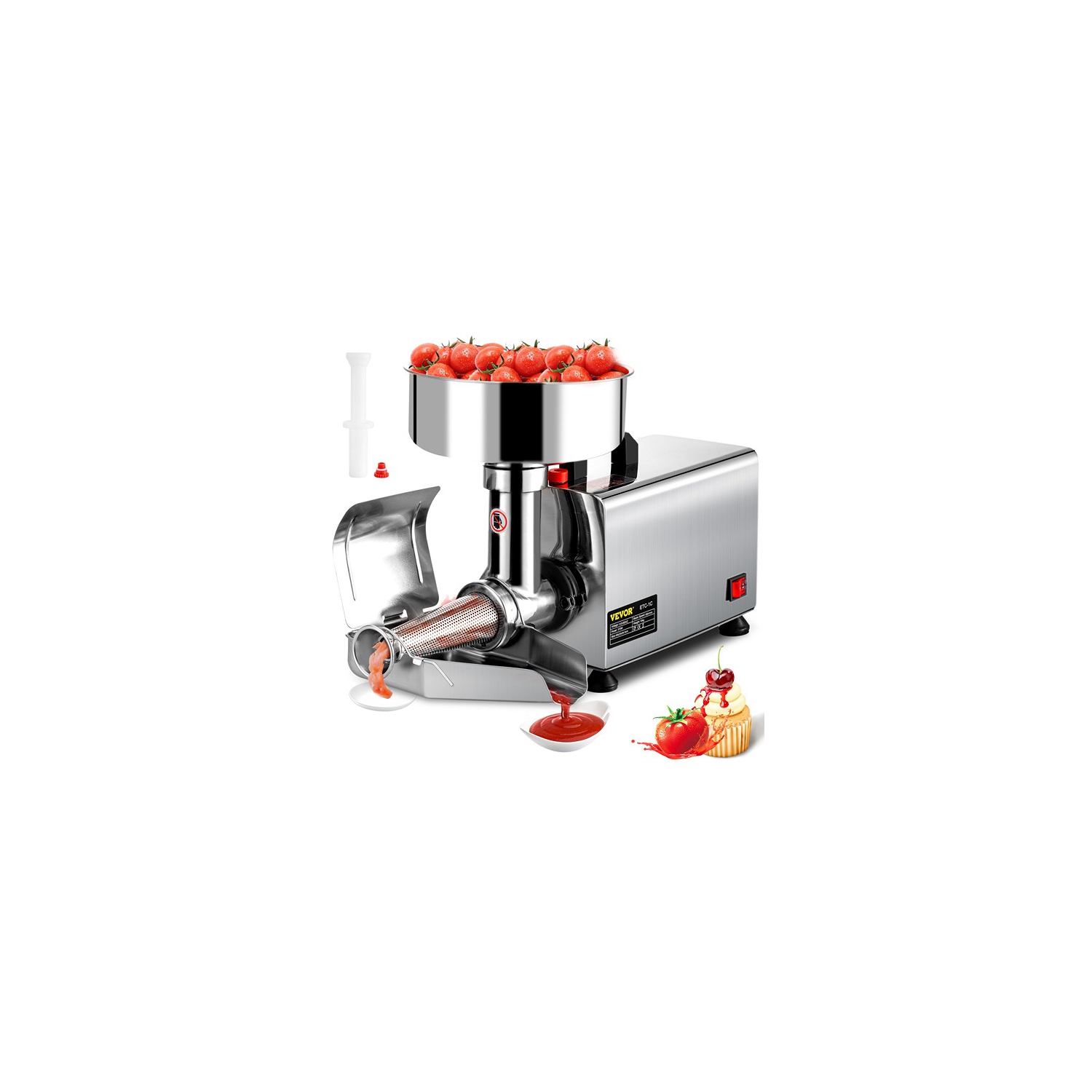 VEVOR 370W Commercial Grade Tomato Milling Machine Stainless Steel