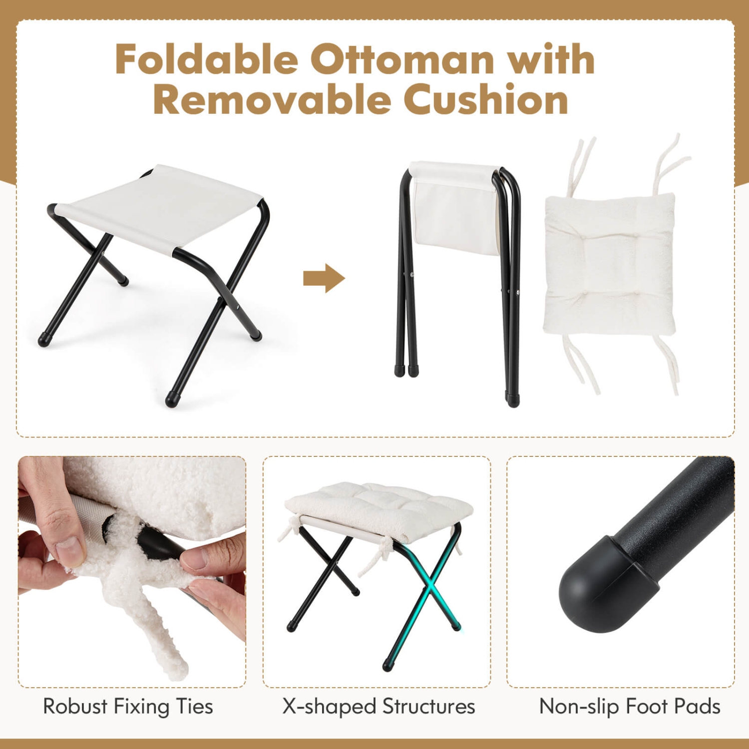 Costway Lazy Sofa Chair Accent Leisure Armchair with Folding Footrest & Storage Pocket