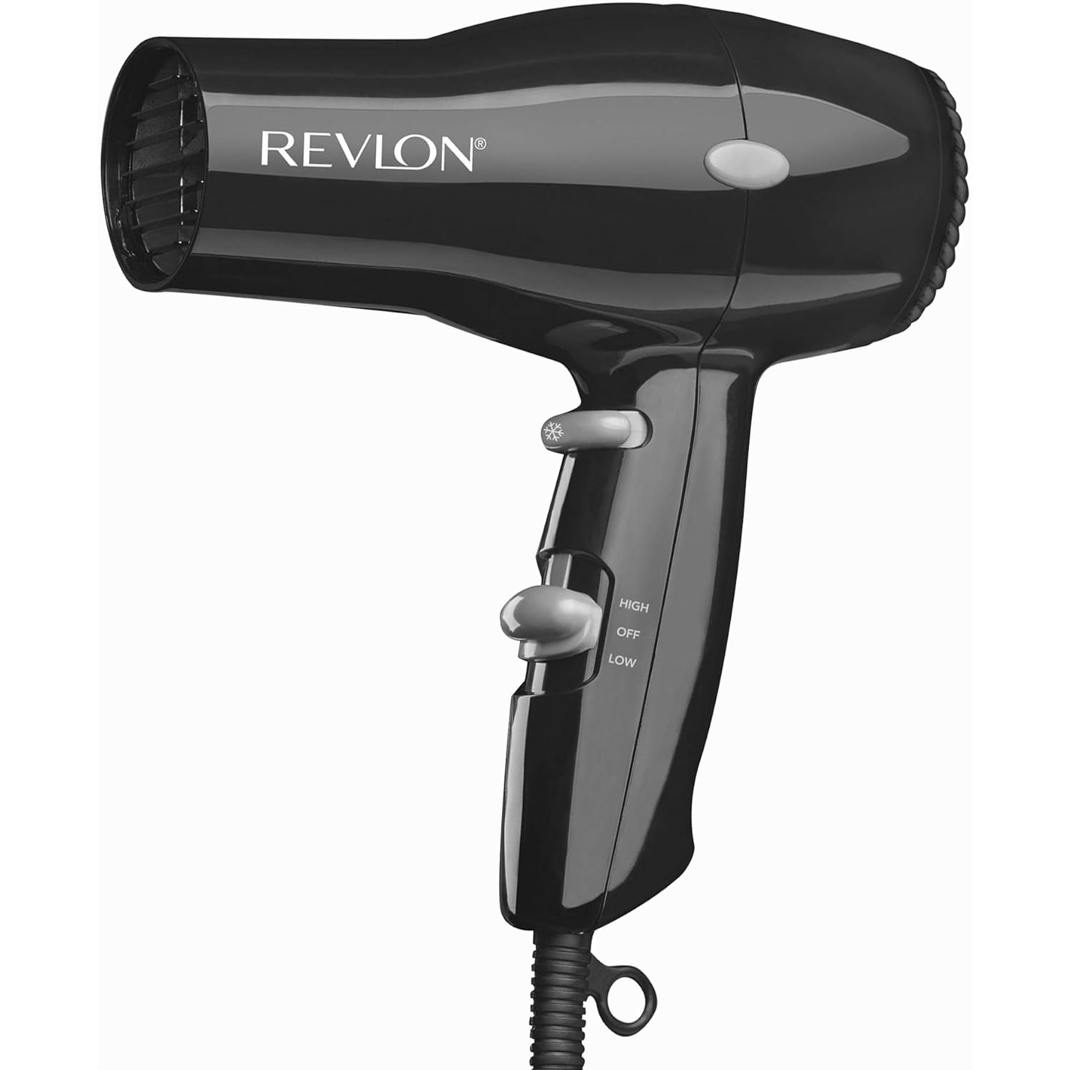 Revlon RVDR5034F Compact Hair Dryer - Lightweight, Travel-Friendly with Multiple Heat/Speed Settings, Black