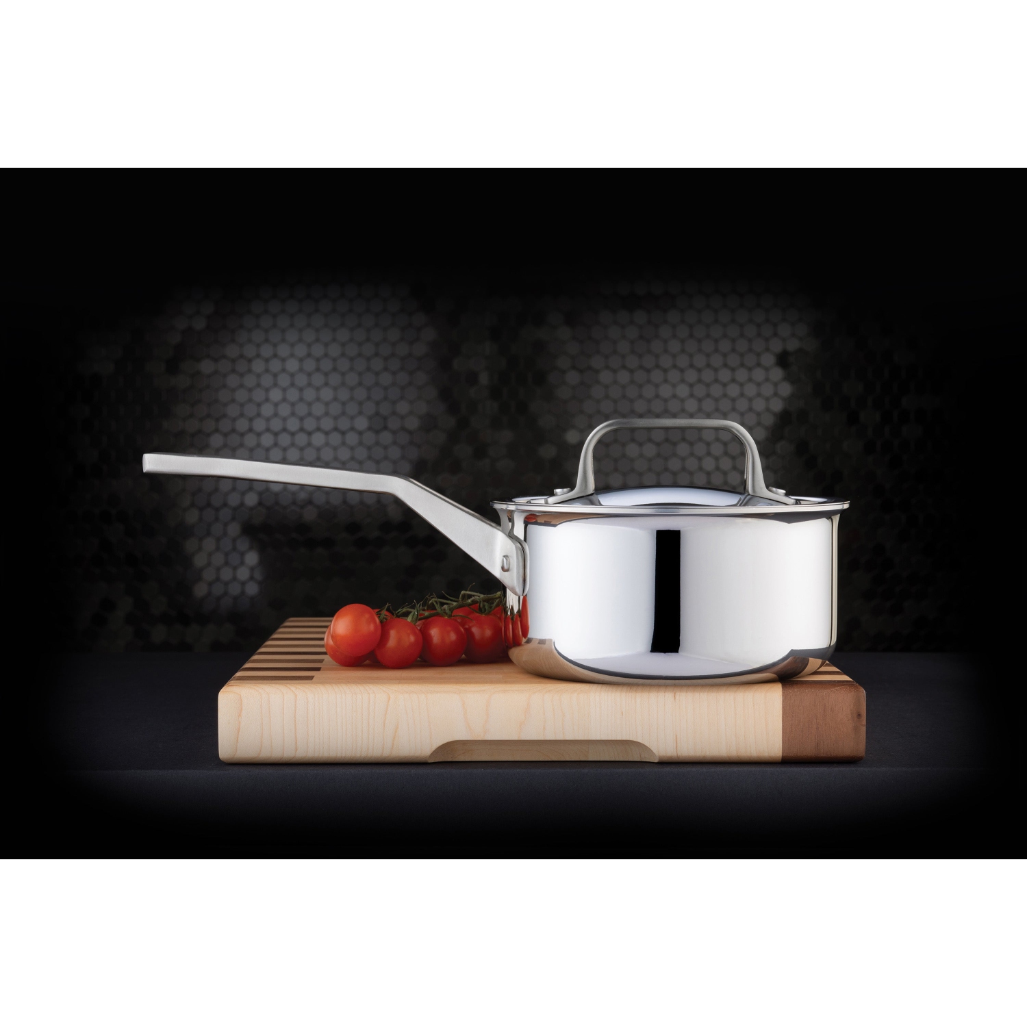 1.6L Meyer ProClad 5-Ply Aluminum Core Stainless Steel Saucepan with Cover, Made in Canada