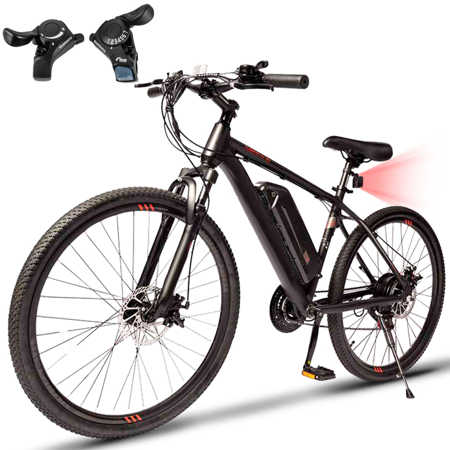 CT100 Electric Bike for Adults | Quick Charging (3hrs) | Speed upto 32 km/h | 91km PAS Range | 10.4AH Removable Battery | LCD Display | Shimano 21 Speed Gears