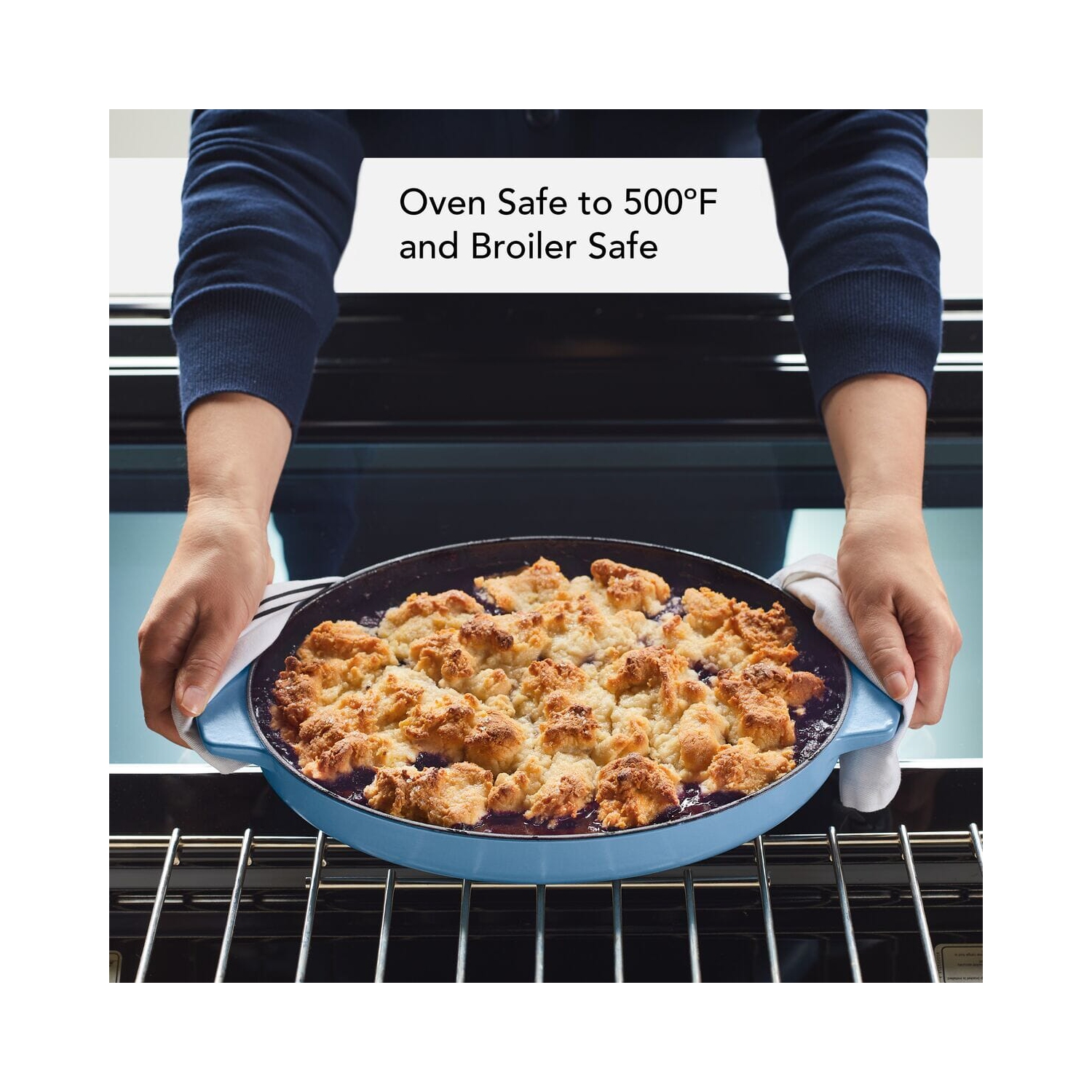 KitchenAid 2.5-Quart Enameled Cast Iron Au Gratin Roasting Pan - Blue Velvet