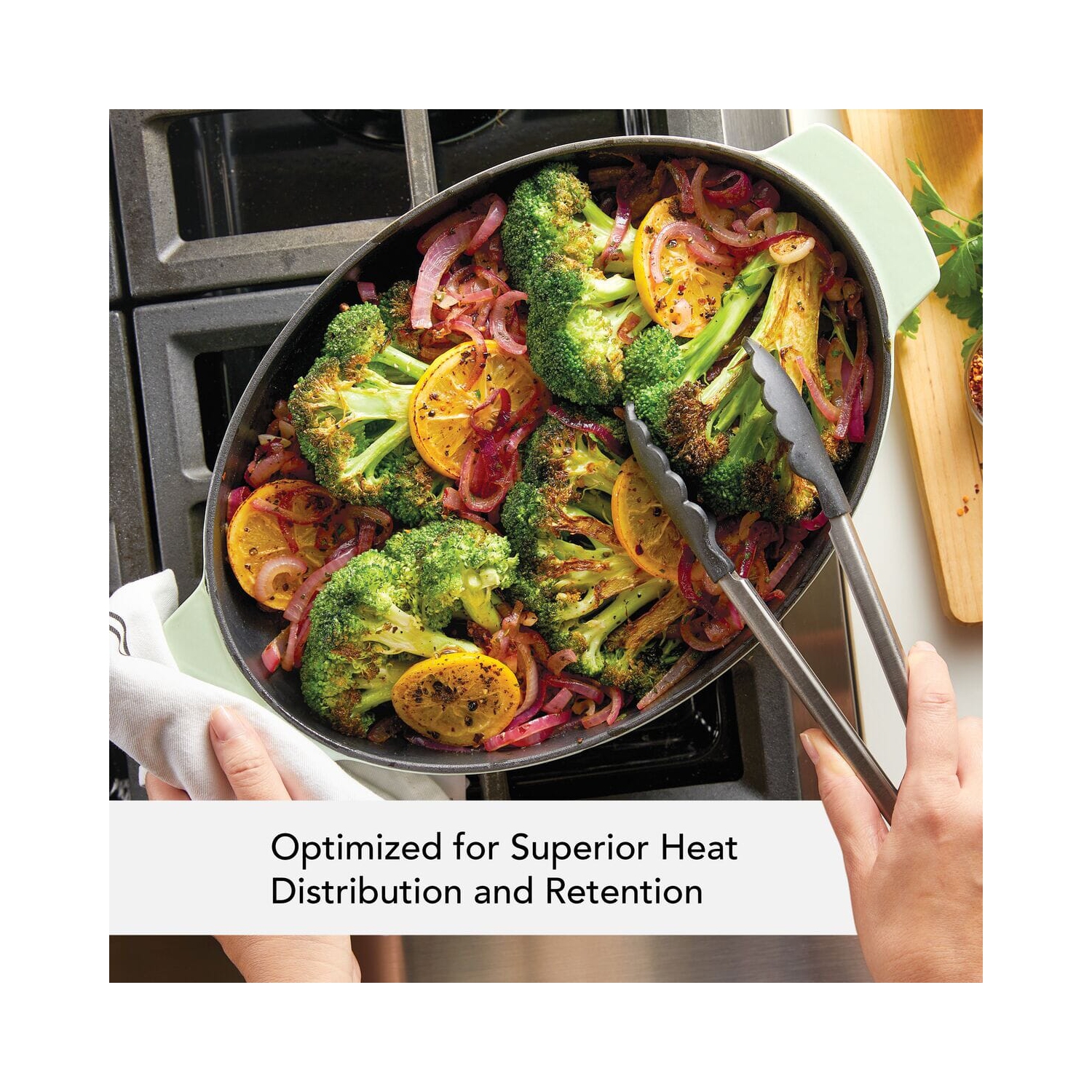 Plat à rôtir en fonte émaillée de 2,5 pte au gratin de KitchenAid - pistache