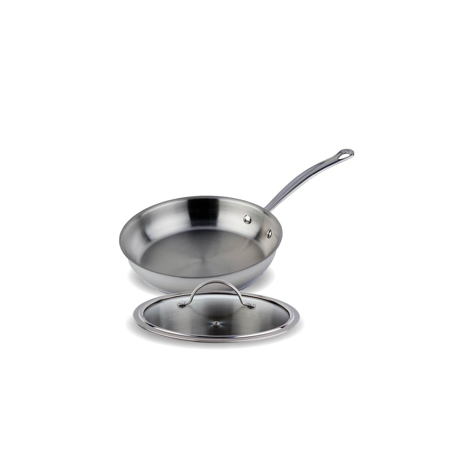 Meyer Nouvelle Stainless Steel 2.2L Saute Pan with tempered glass lid, Made in Canada