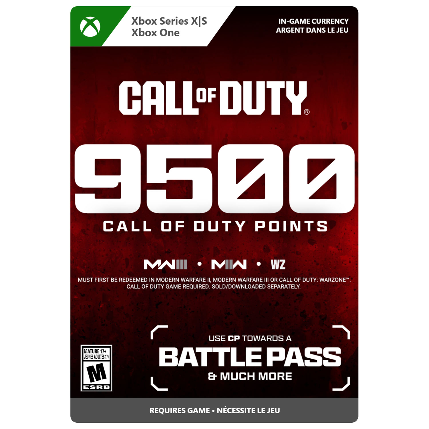 Call of Duty - 9500 Call of Duty Points (Xbox Series X|S / Xbox One) - Digital Download