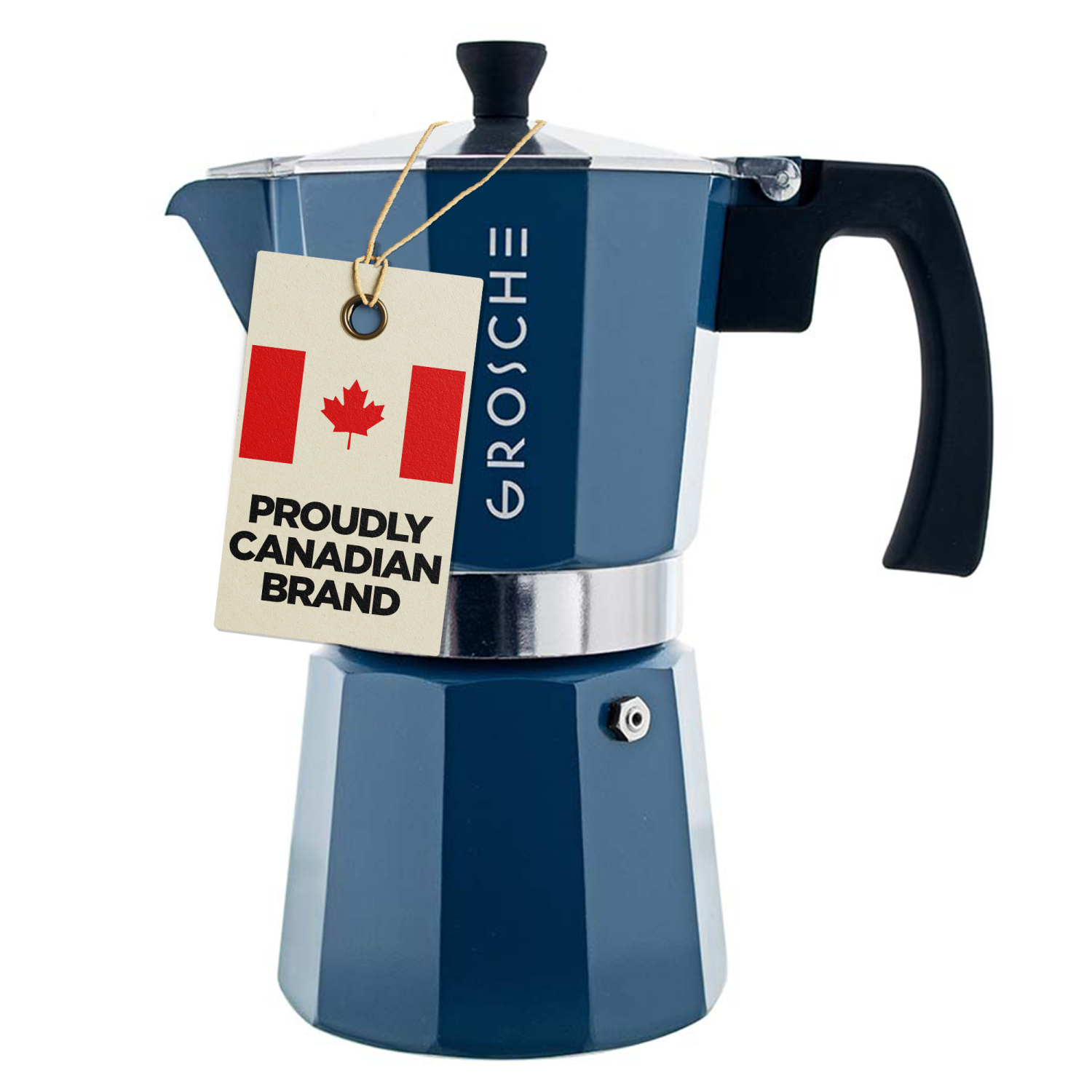 GROSCHE MILANO Stovetop Espresso Maker 9 Espresso Cups Moka Pot | Home Espresso Coffee Maker - Blue