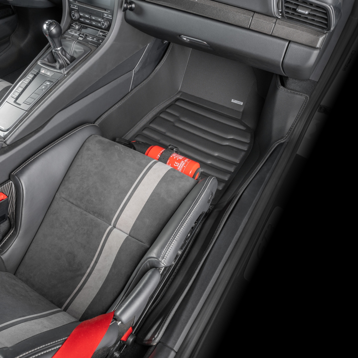 Tapis TuxMat - Pour les modèles Porsche Cayman/718 Cayman 2014-2026 - Tapis d'auto sur mesure - Couverture maximale, toutes saisons, mesuré au laser