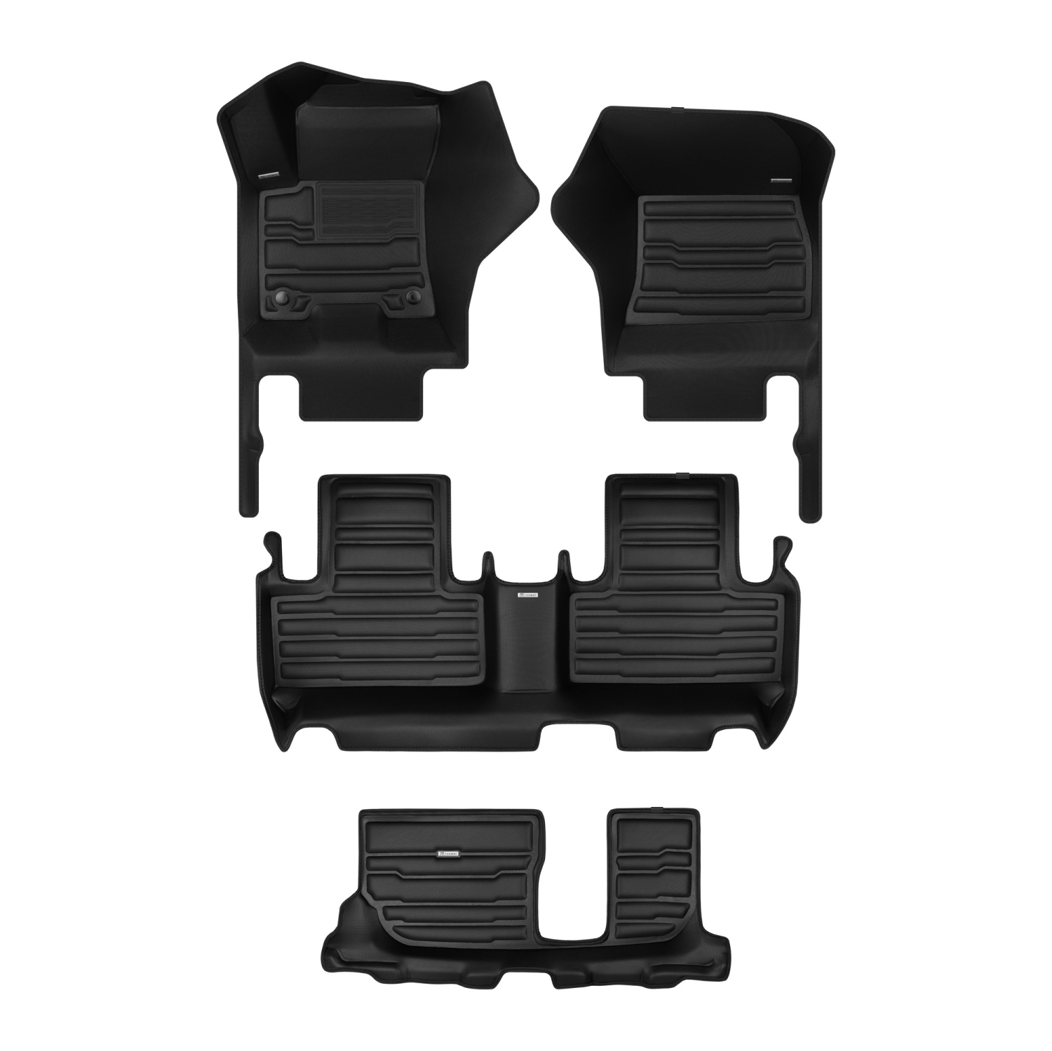 TuxMat - For Mercedes-Benz EQB 7-Seater 2022-2025 Models - Custom Car Mats - Maximum Coverage, All Weather, Laser Measured - This Full Set Includes