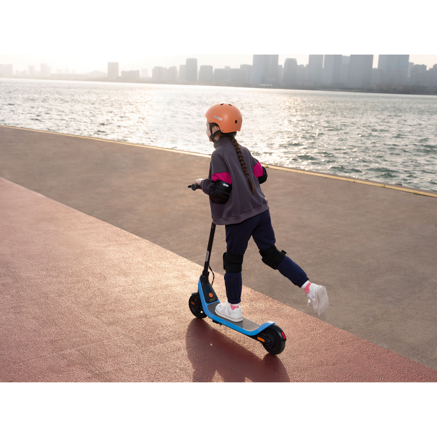 Segway Ninebot eKickScooter C2 Lite Electric Kid's Scooter - Dark Grey/Blue