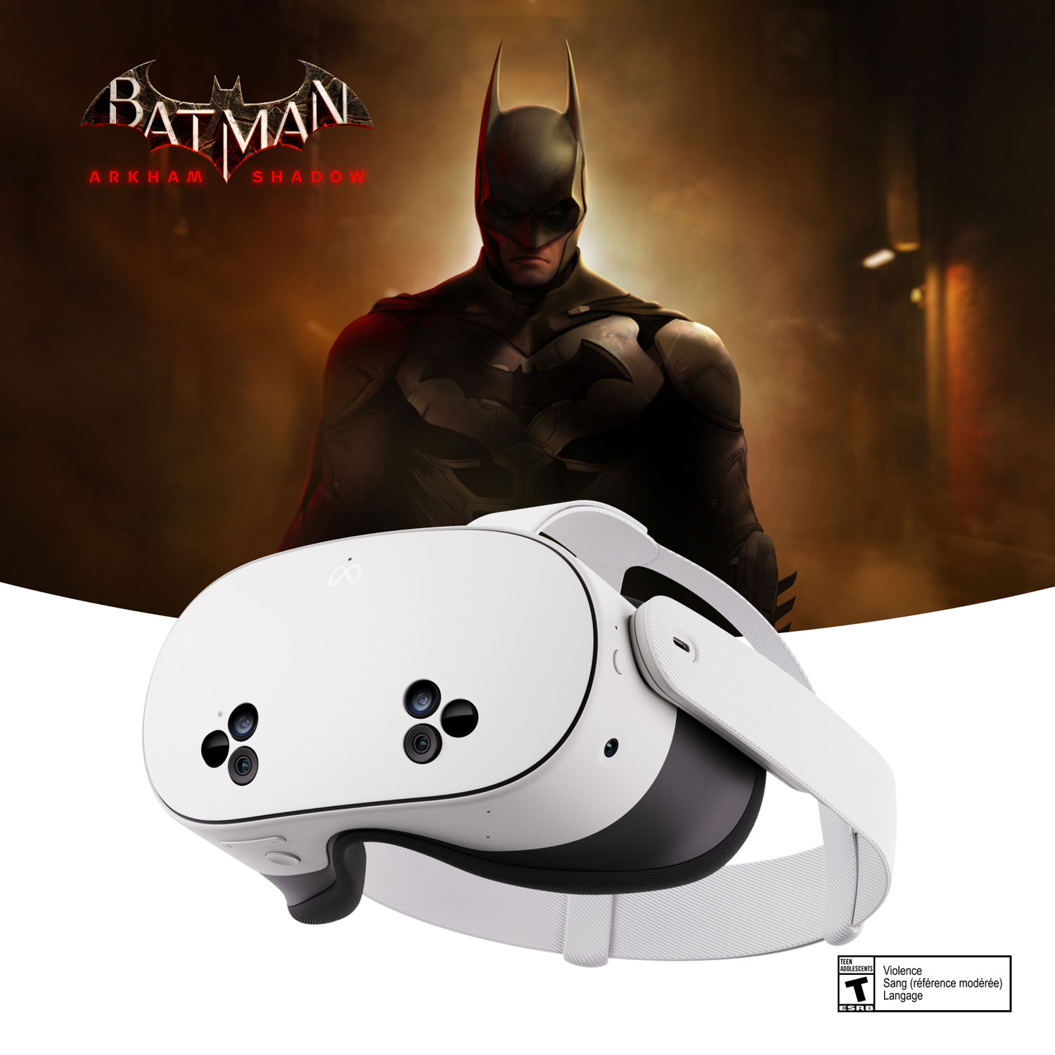 Meta Quest 3S 128GB VR Headset with Batman: Arkham Shadow