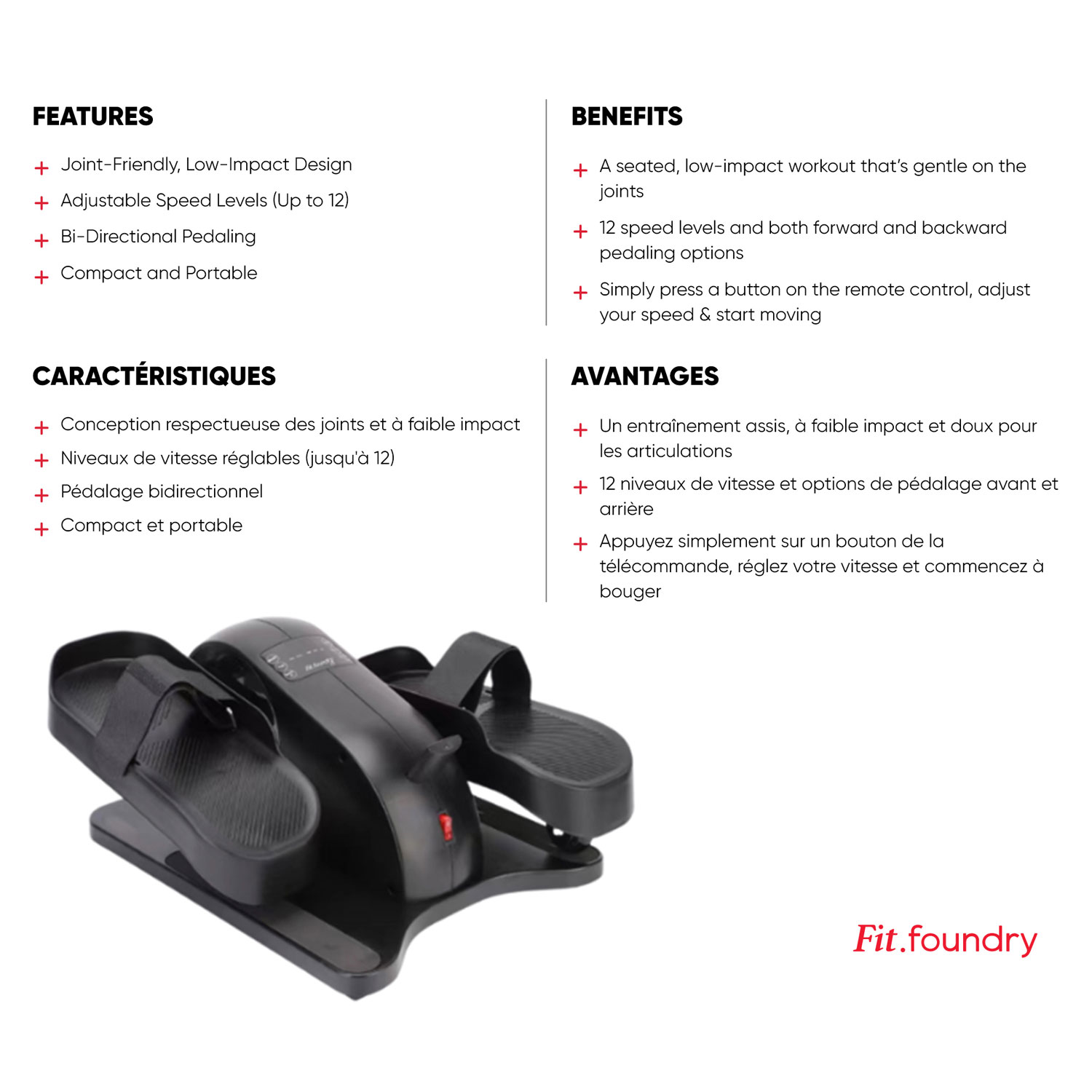 Fit Foundry Compact Under Desk Elliptical Traniner - Only at Best Buy
