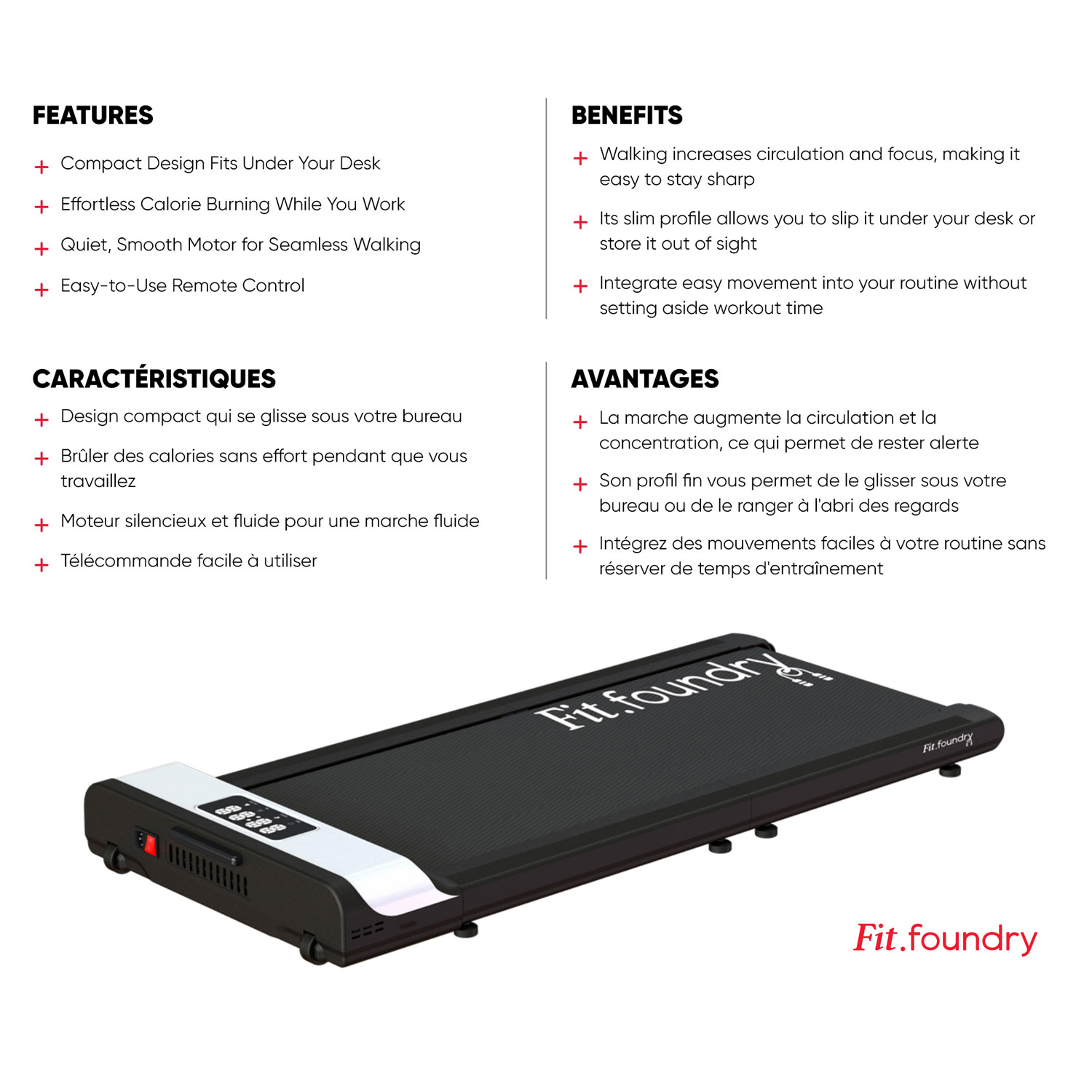 Tapis de marche roulant de Fit Foundry - Exclusivité de Best Buy