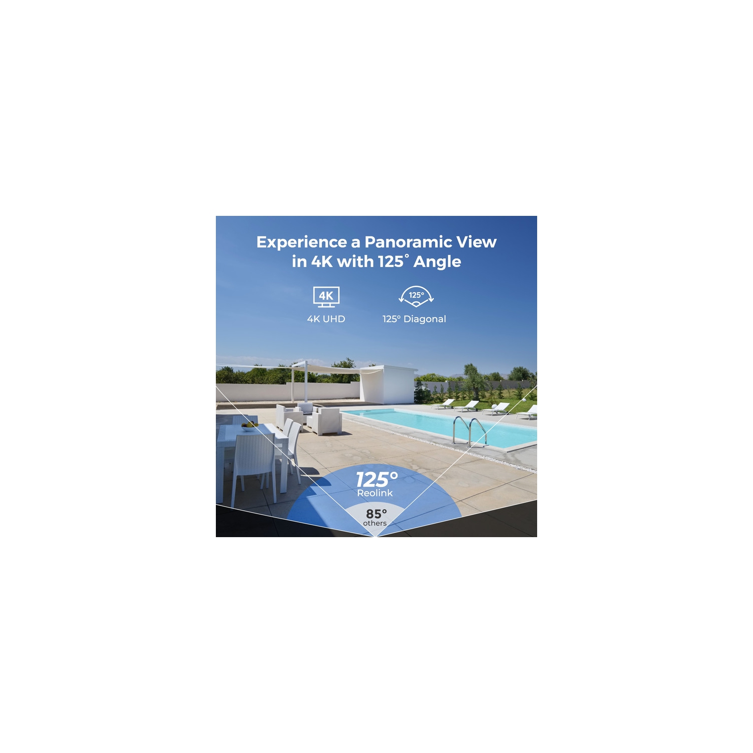 Reolink – système de surveillance RLK8-800V4 à 4K caméras PoE 8&nbsp;Mpx IK10 avec vision nocturne couleur et angle de visionnement de 125°,