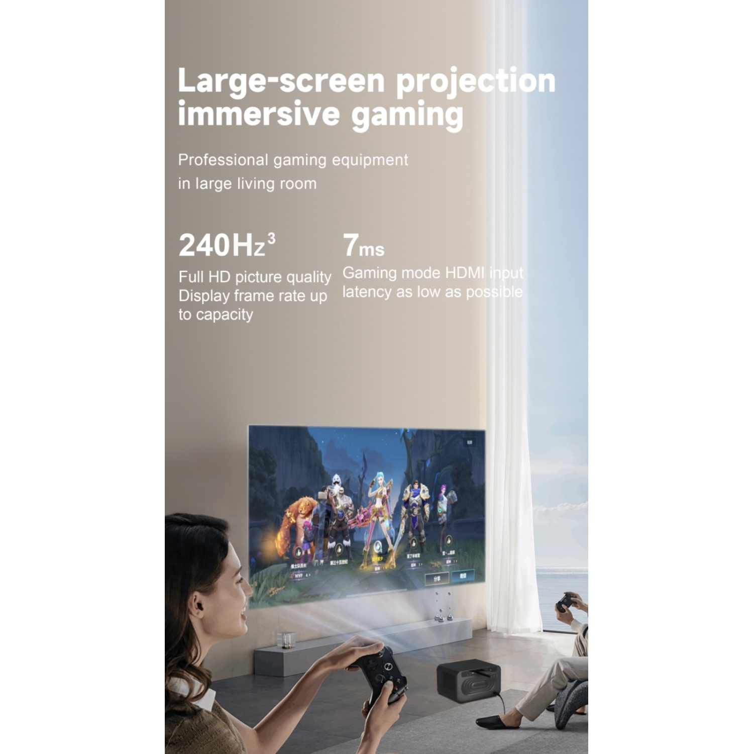 Projecteur de cinéma maison intelligent TUTT S24 Ultra, mise au point automatique Keystone et applications 4K | Android TV Wi-Fi et Bluetooth,
