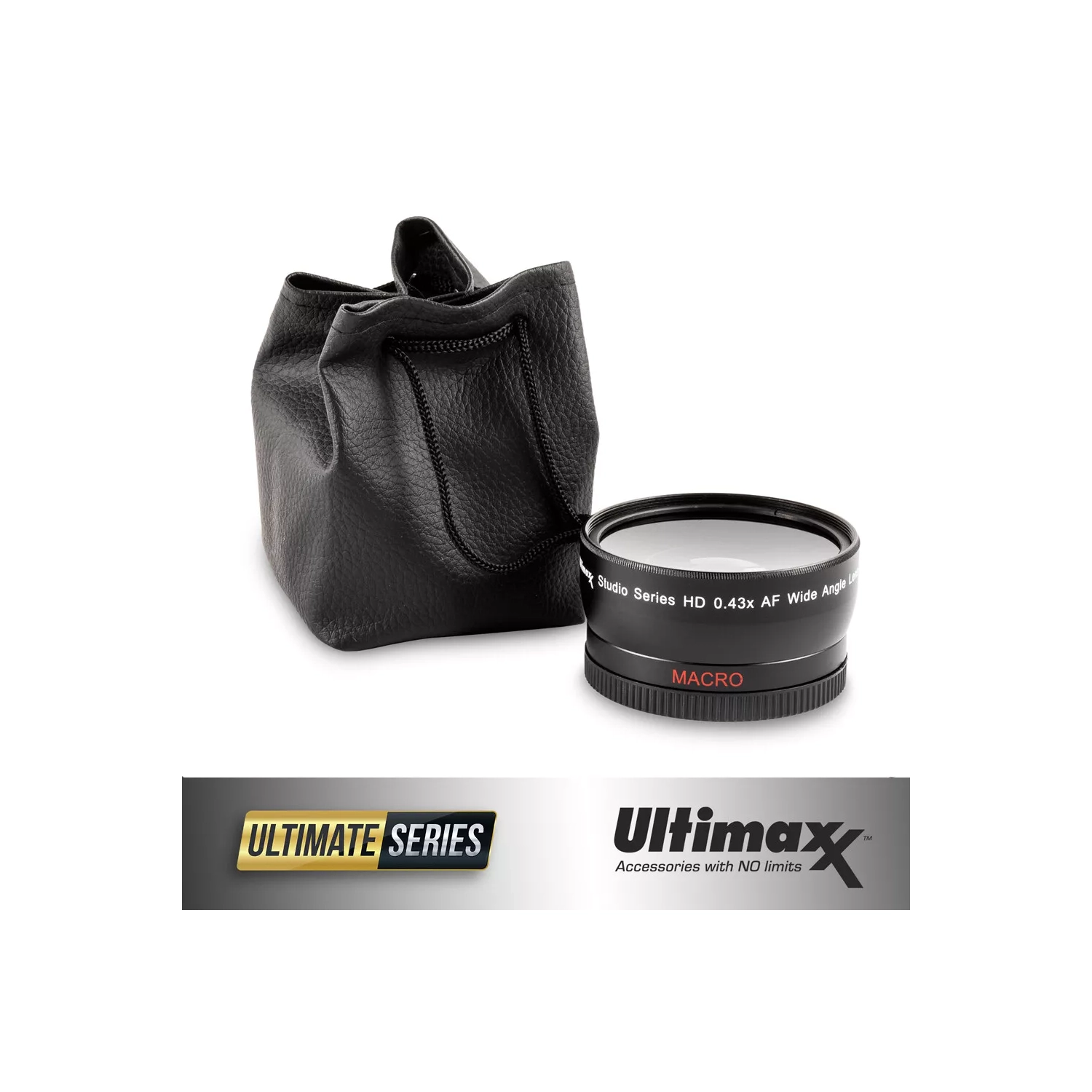 ULTIMAXX 62mm .43x Ultra Fast AF HD Wide Angle Lens for DSLR + Video Recording