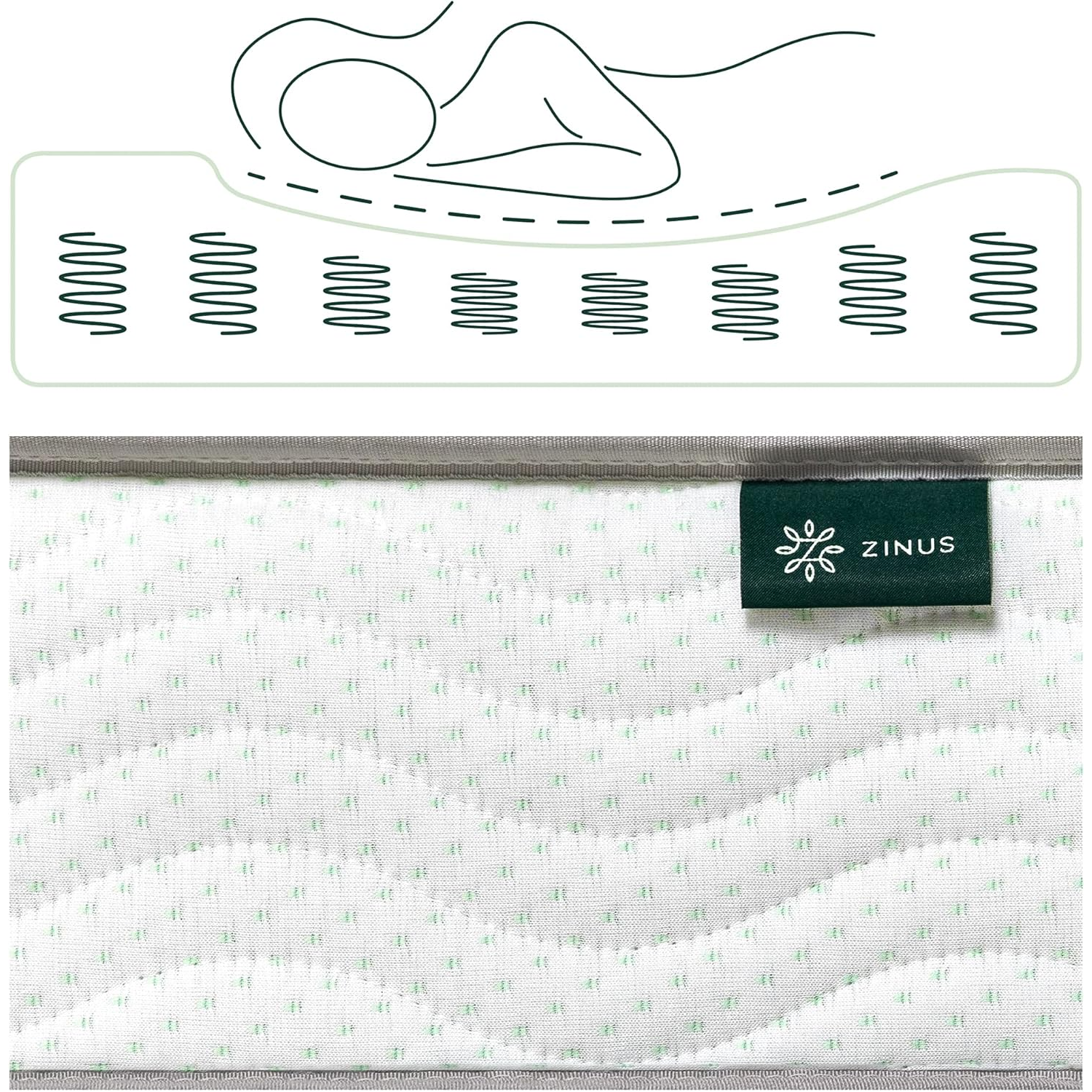 Zinus Twin Mattress - 8 Inch Green Tea Essential Foam Mattress, Affordable Mattress for Cool Sleep, CertiPUR-US Certified Foam, Mattress in a Box,