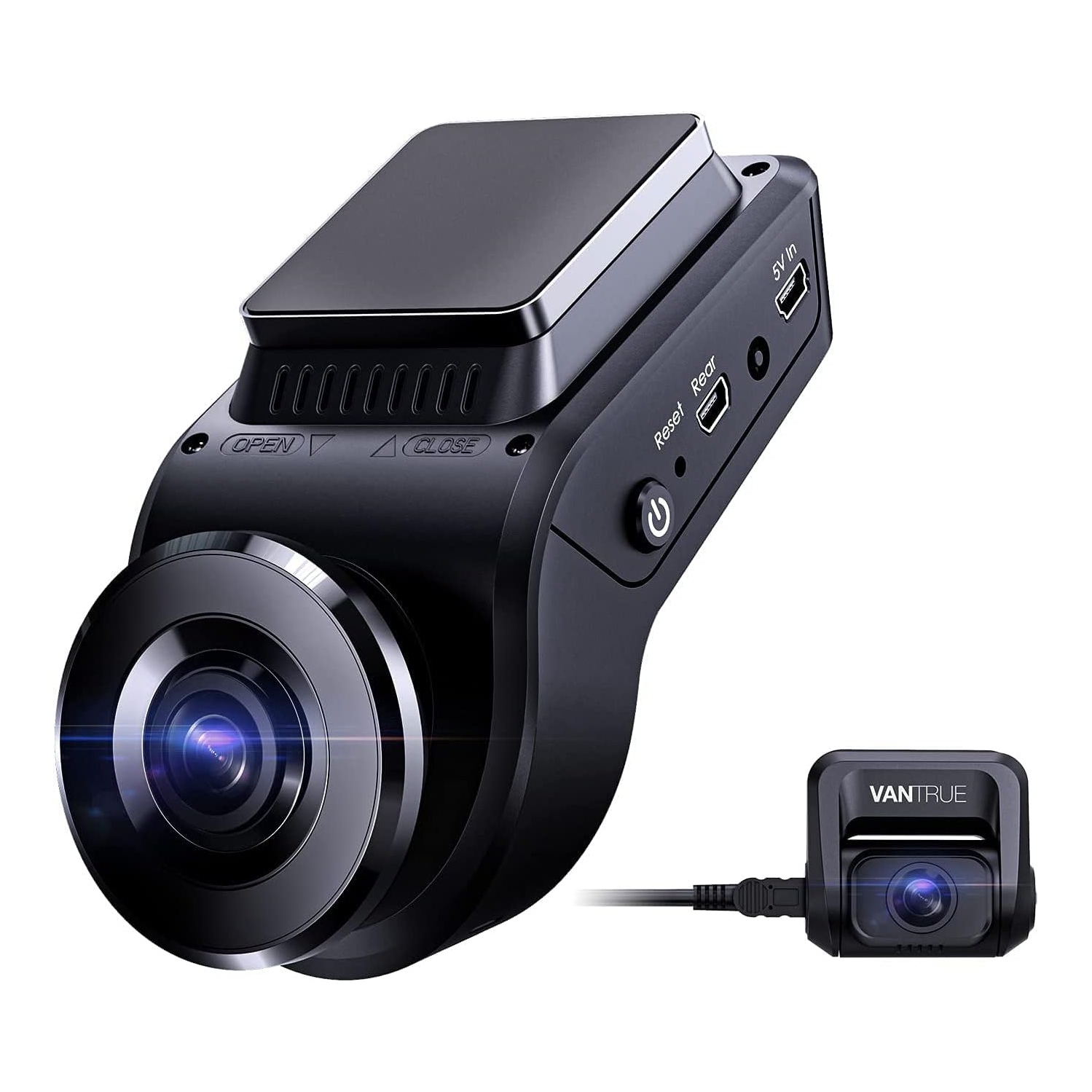 Refurbished(Excellent)- Vantrue S1 4K Front and Rear Dash Cam, 1080P Dual Dash Camera with GPS Live Speed