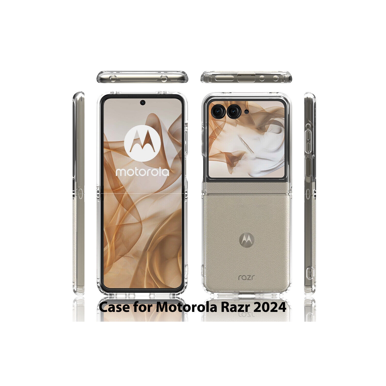[CS] Thin TPU Bumper Back Cover Case for Motorola Moto Razr+ Plus 2024, Clear