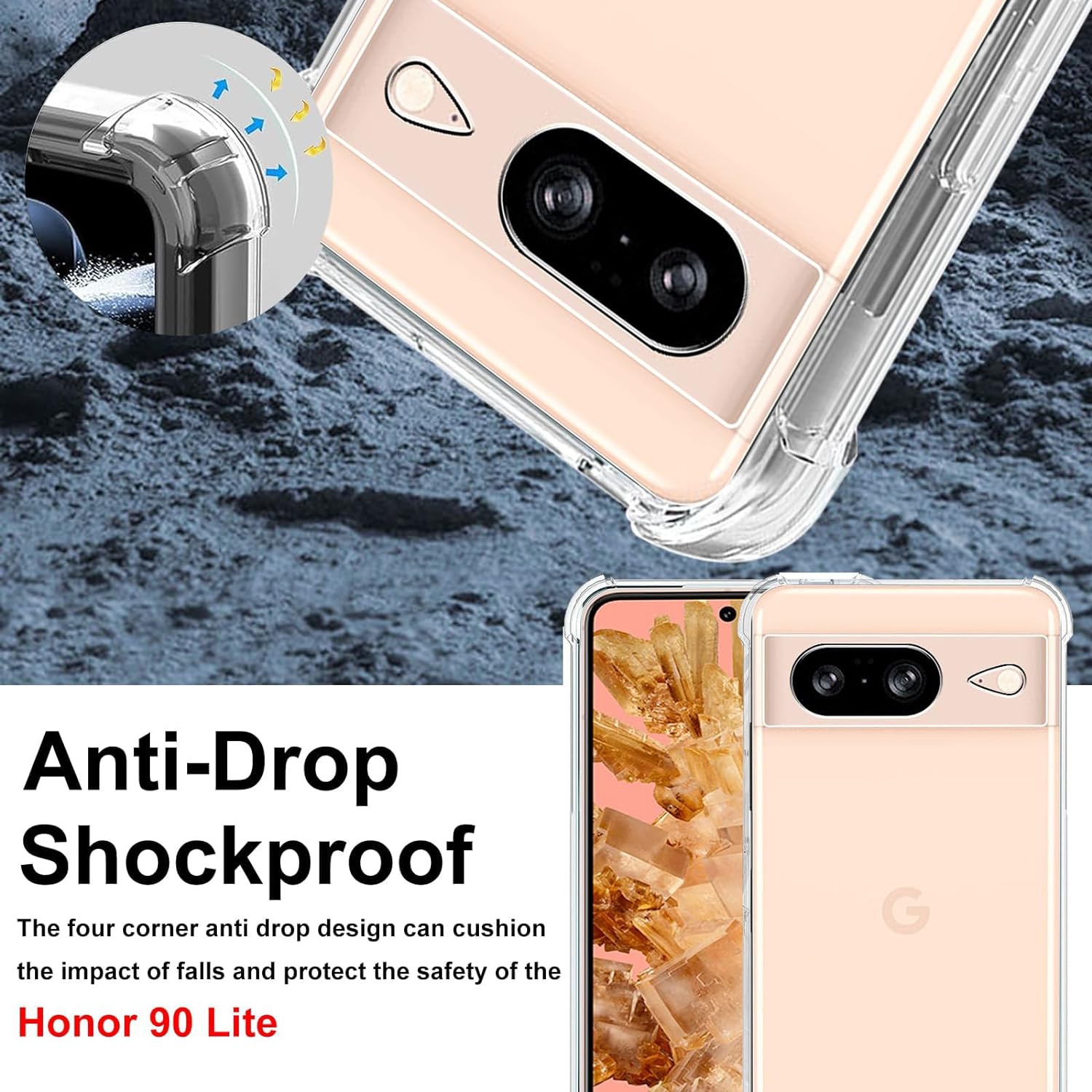 [CS] Thin TPU Bumper Soft Case Back Cover for Google Pixel 9 / 9 Pro, Clear