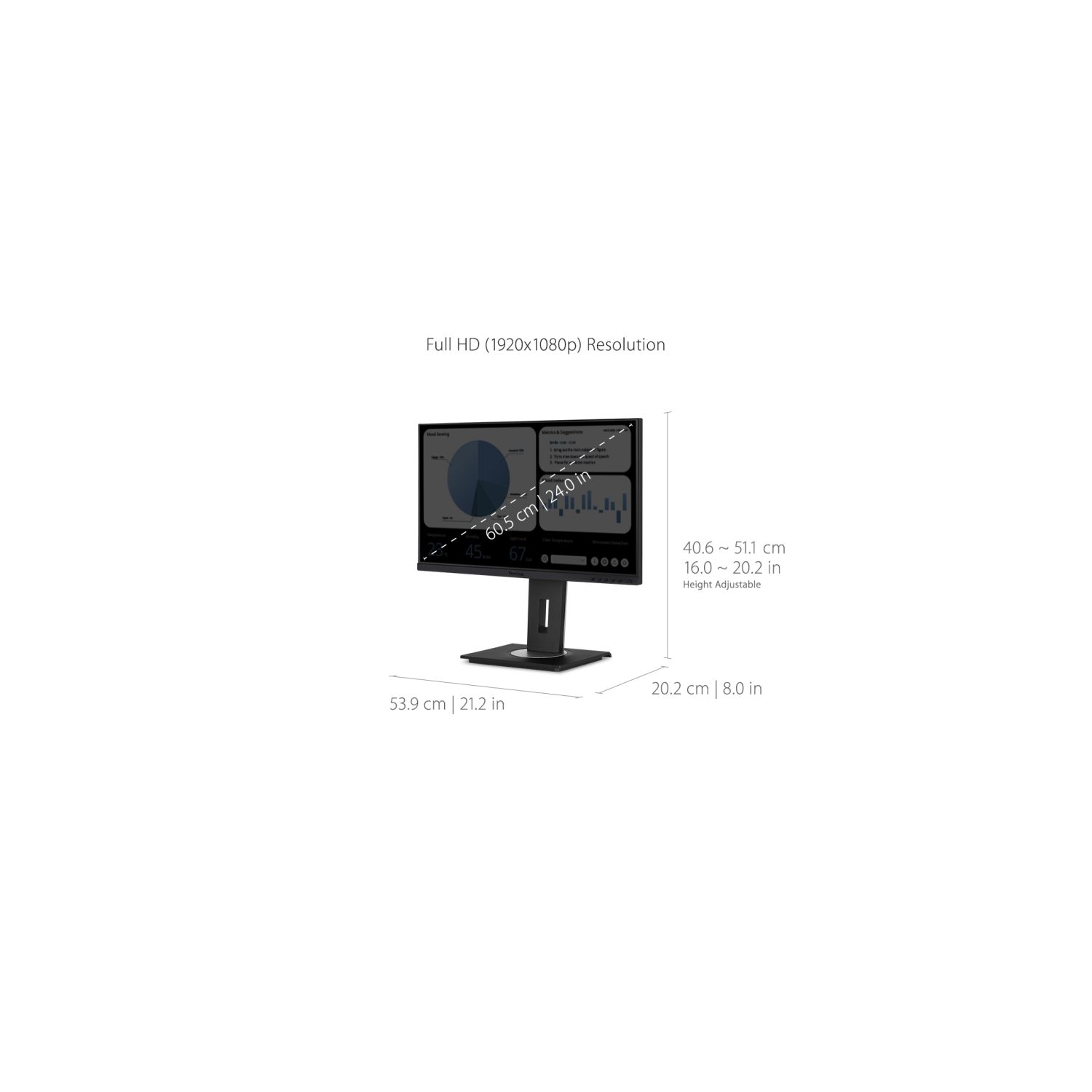 Moniteur ACL IPS 5&nbsp;ms HD intégrale ultralarge de 24 po de VIEWSONIC - Noir