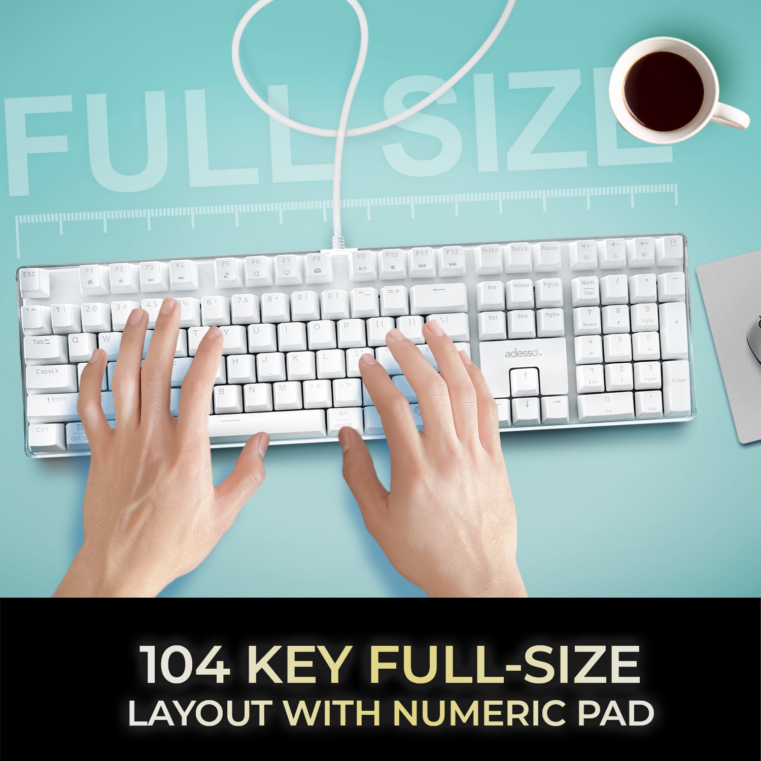 Multi OS Illuminated Desktop Mechanical Keyboard with CoPilot key