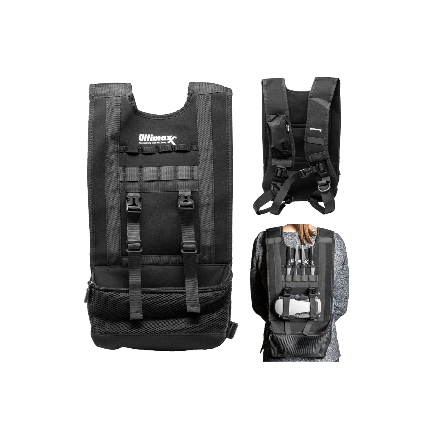 Drone Vest Backpack Bundle for DJI Mavic Air 2, Mavic 2 Pro/Zoom, Spark, Autel