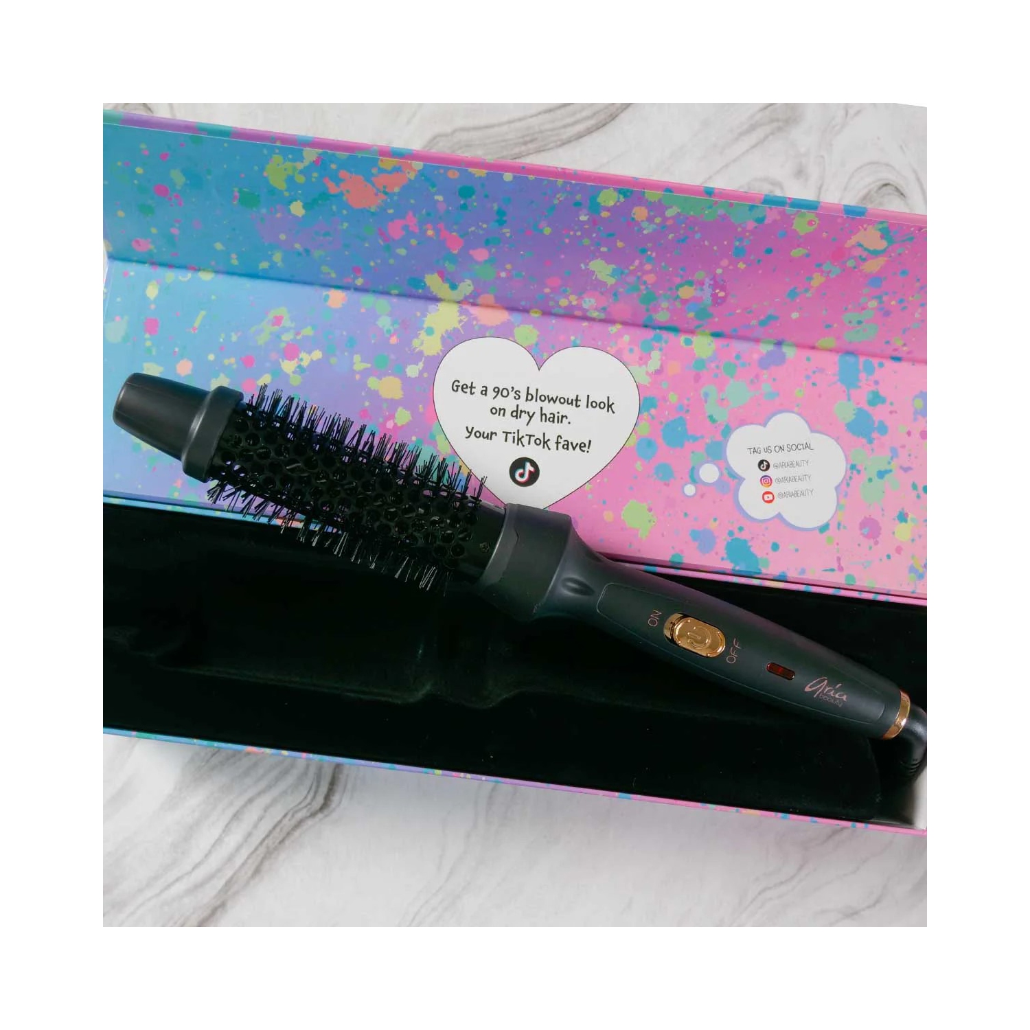 Aria Beauty - Thermal Ionic Styling Brush 1.2 Po Black